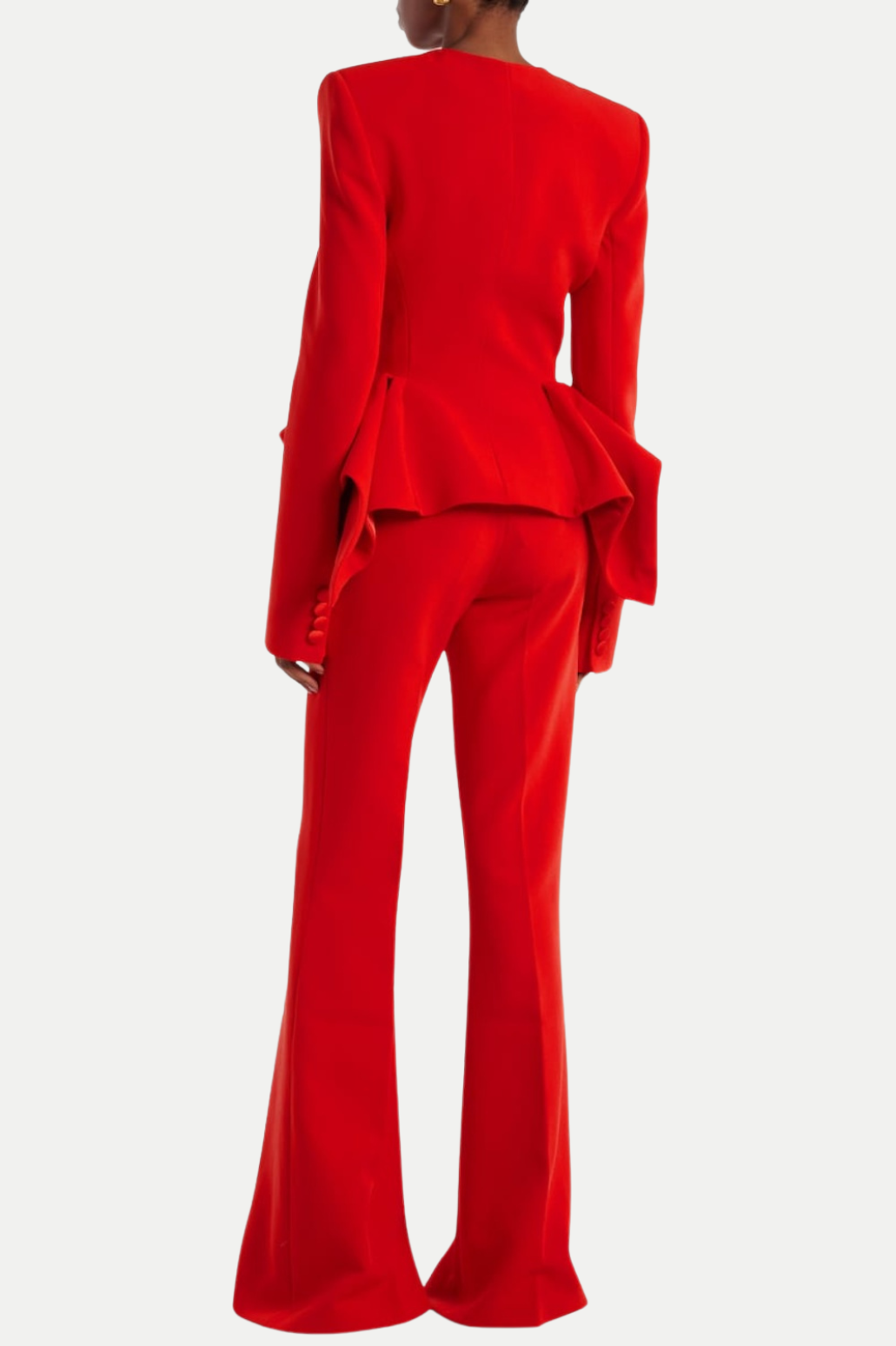 AUDITH RUFFLED BLAZER SET FOR WEDDING GUEST