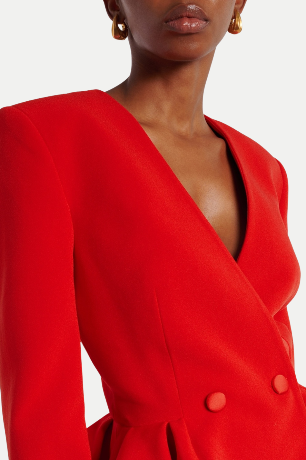 AUDITH RUFFLED BLAZER SET FOR WEDDING GUEST