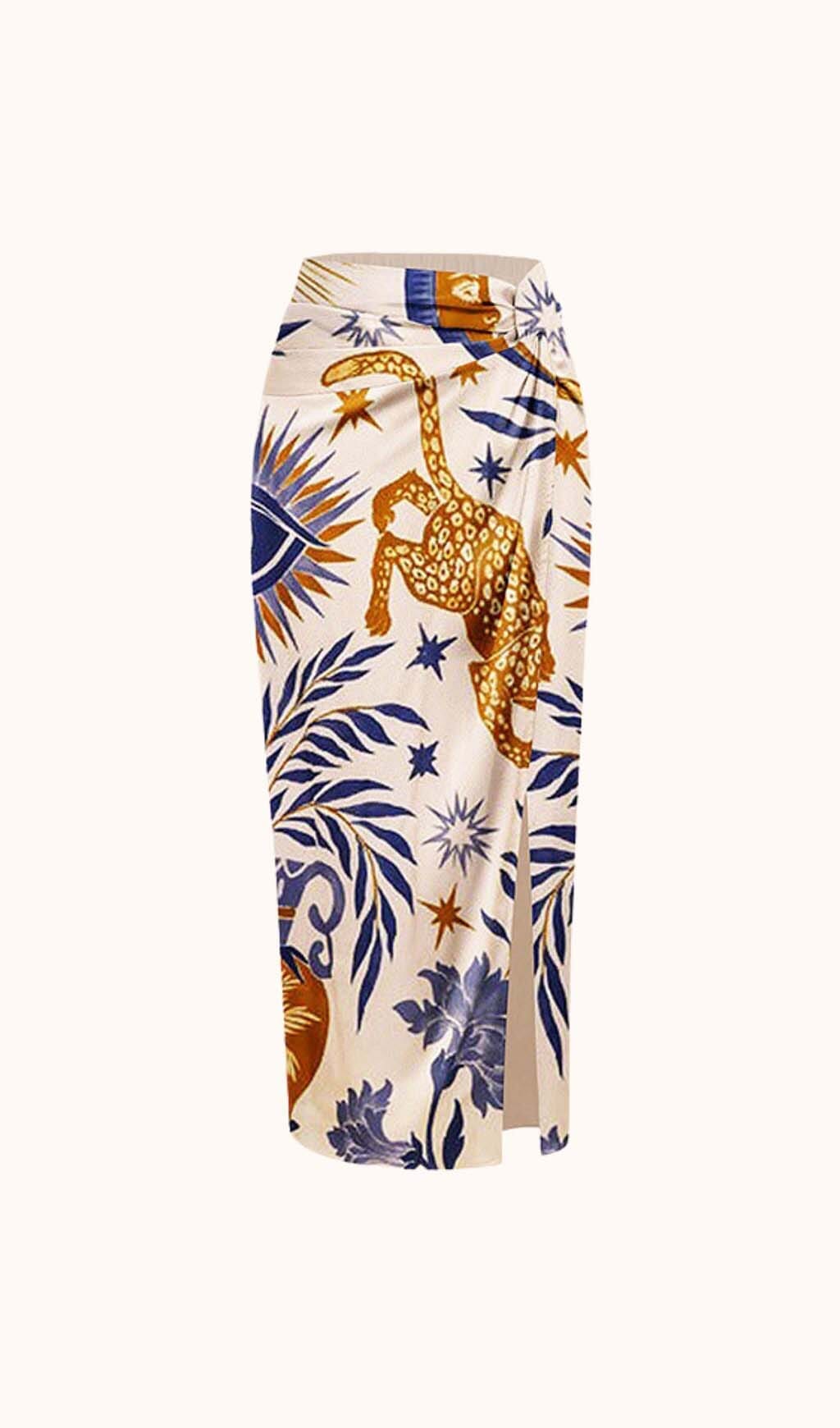 AUGUSTA PRINTED BIKINI SET - V-NECK HIGH-WAIST BEACHWEAR
