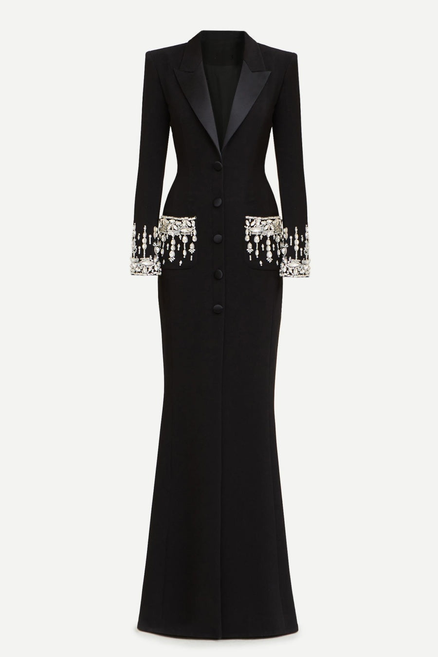 AURORA CRYSTAL BLAZER MAXI DRESS FOR EVENING