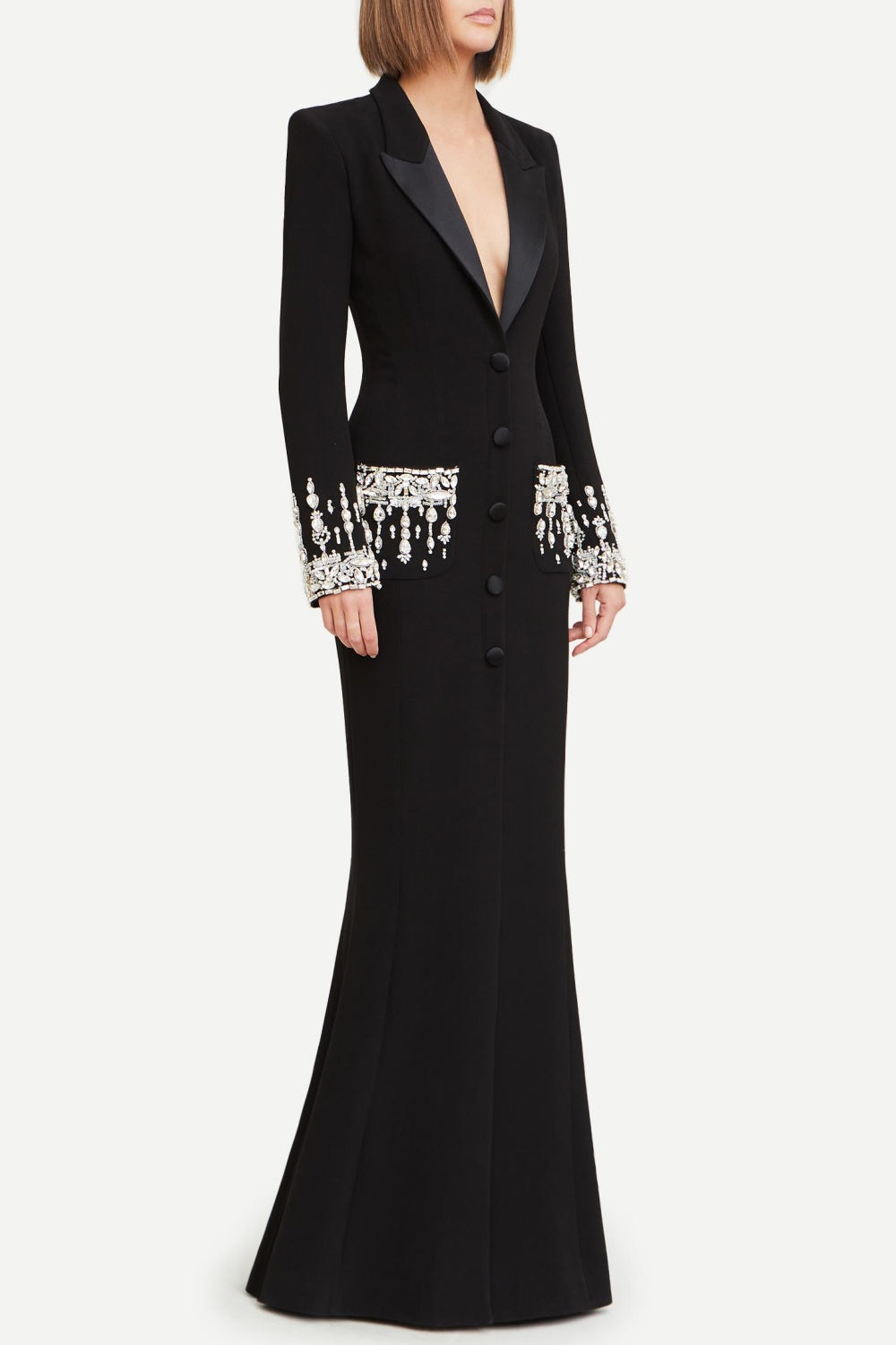 AURORA CRYSTAL BLAZER MAXI DRESS FOR EVENING