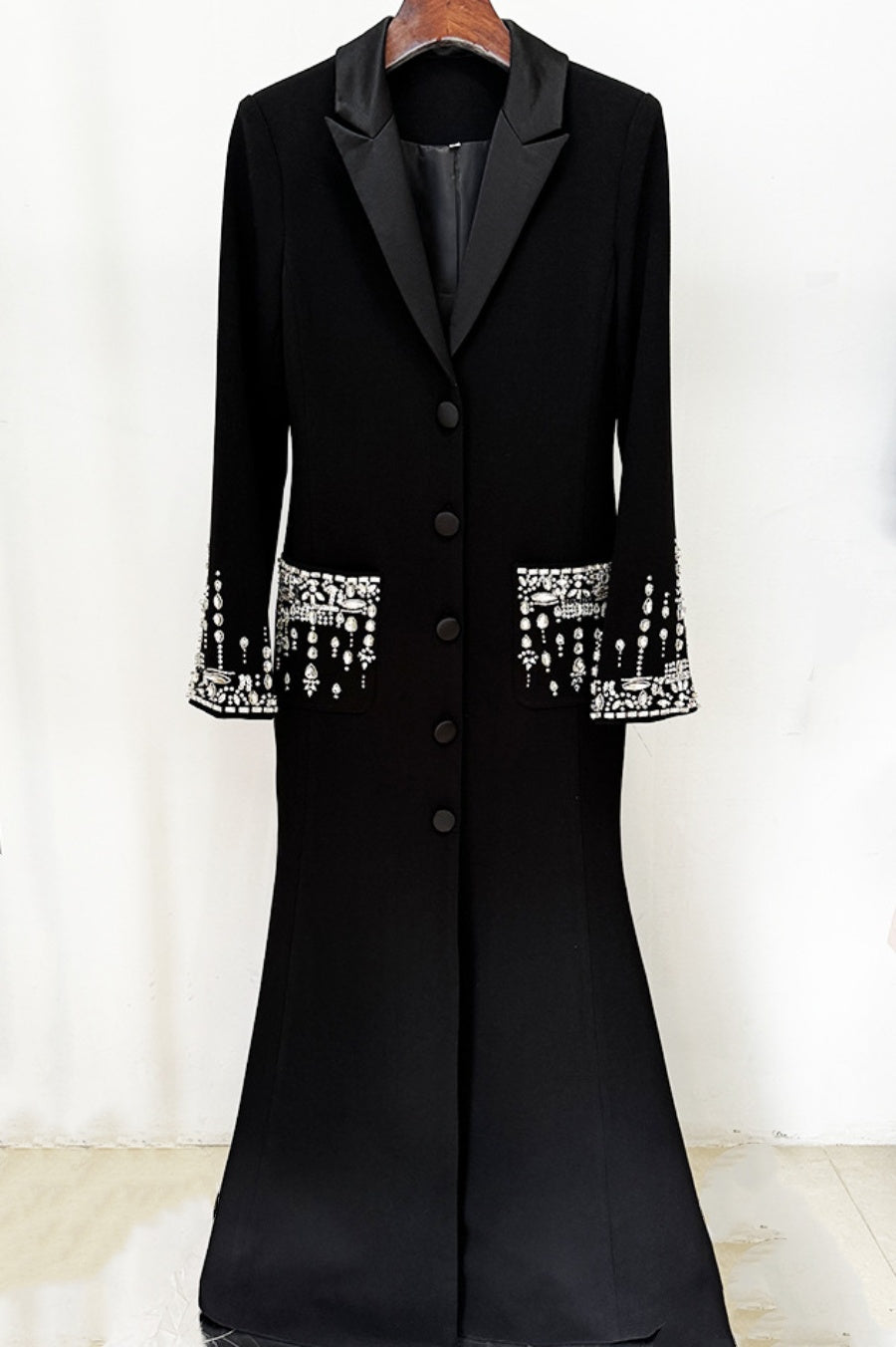 AURORA CRYSTAL BLAZER MAXI DRESS FOR EVENING