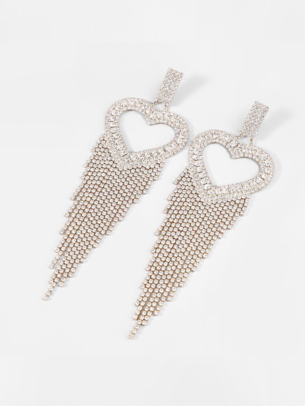 RORY HEART TASSEL EARRINGS | GOLD PARTY JEWELRY