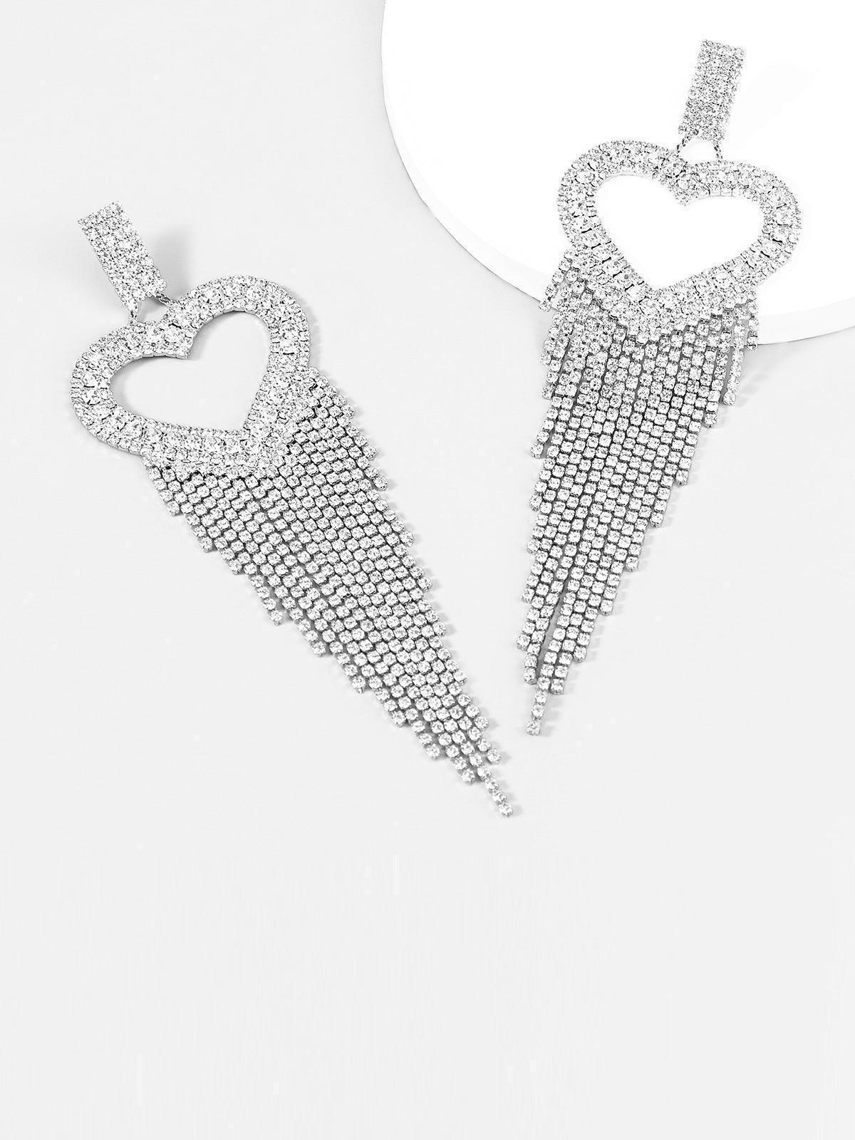 RORY HEART TASSEL EARRINGS | GOLD PARTY JEWELRY