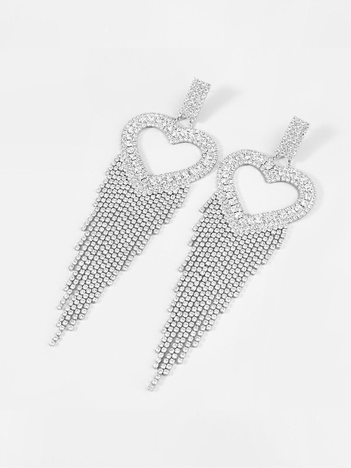 RORY HEART TASSEL EARRINGS | GOLD PARTY JEWELRY