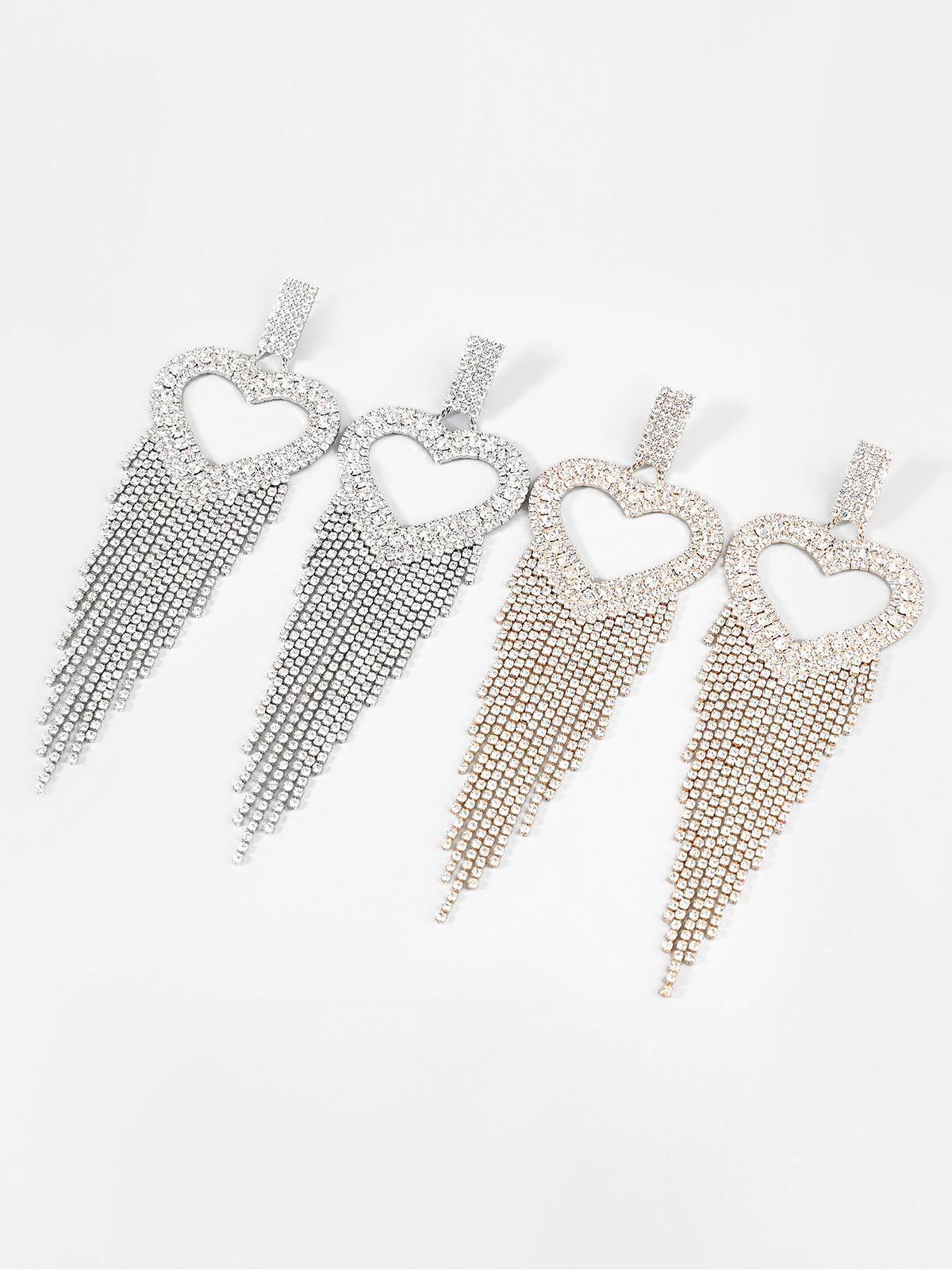 RORY HEART TASSEL EARRINGS | GOLD PARTY JEWELRY