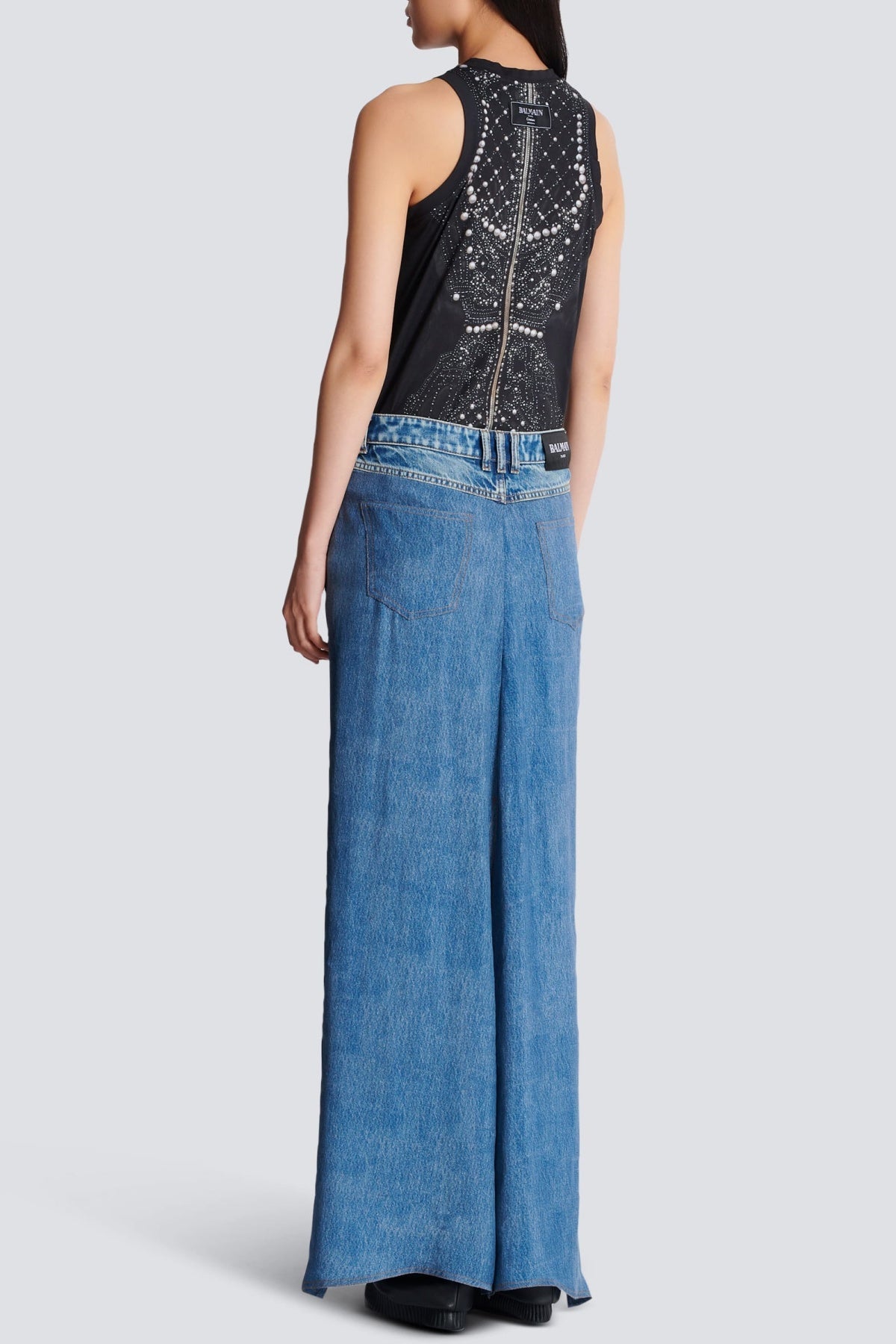 AUSTYN DRAPED SKIRT JEANS, FIGURE-HUGGING STREET STYLE