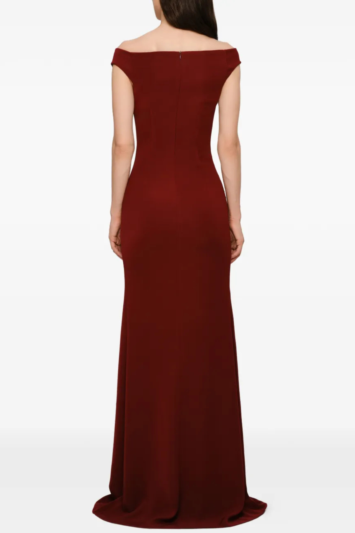 AXELA OFF-SHOULDER SPLIT MAXI DRESS RED