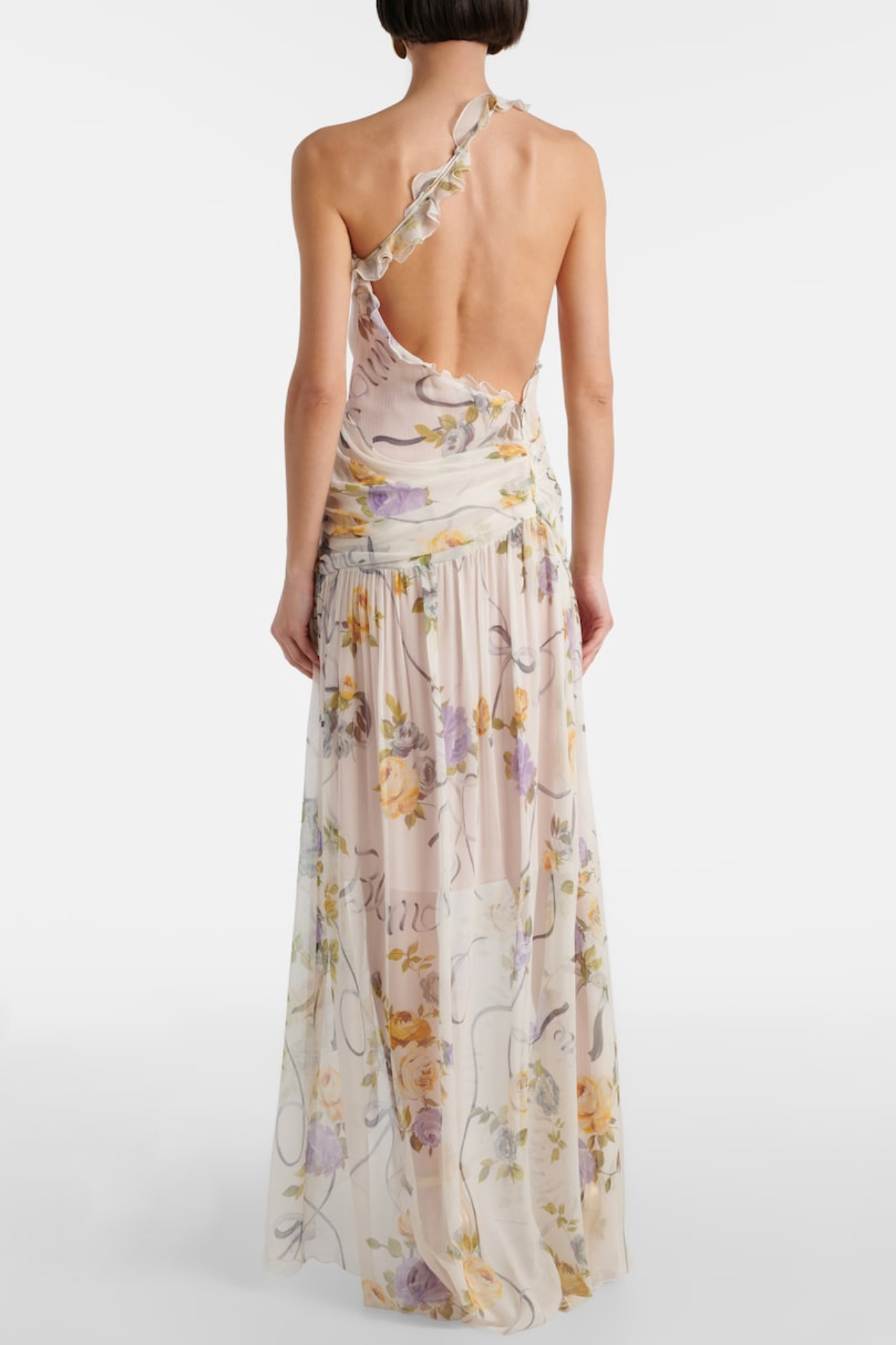 AZRIEL FLORAL ONE SHOULDER MAXI DRESS