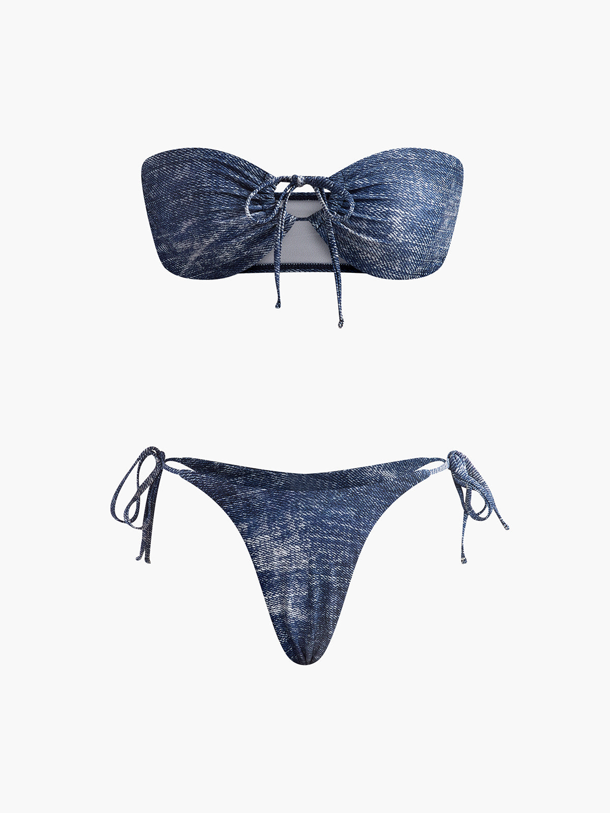 B1722073888963 VINTAGE STRAPLESS BIKINI SET