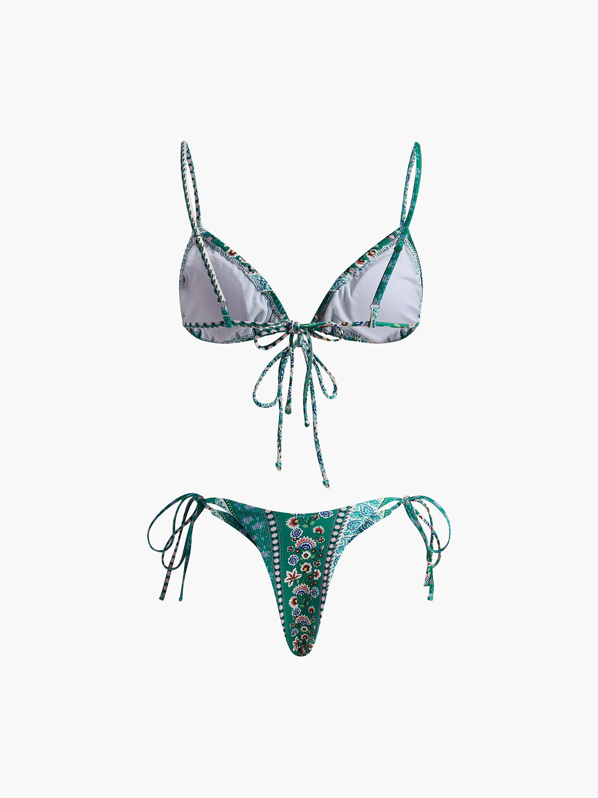 FLORAL FRONT TIE BIKINI SET – VACATION BEACHWEAR