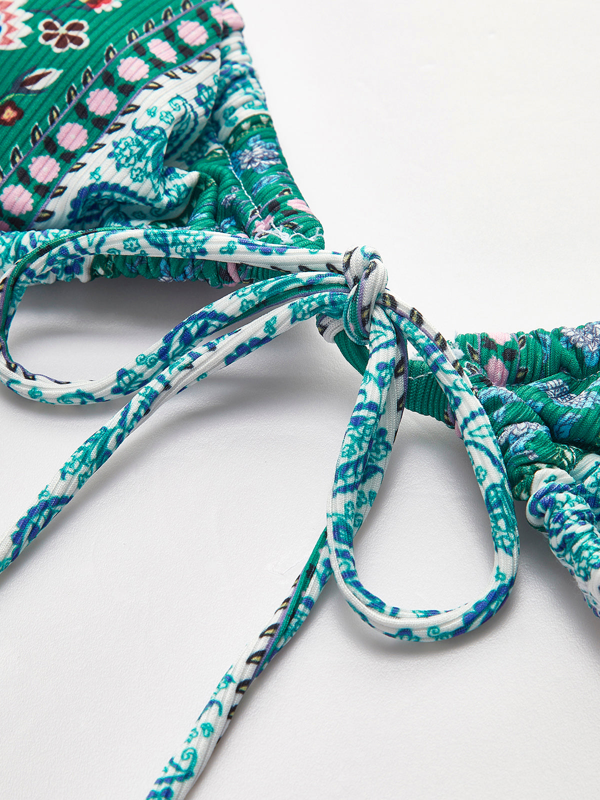 FLORAL FRONT TIE BIKINI SET – VACATION BEACHWEAR