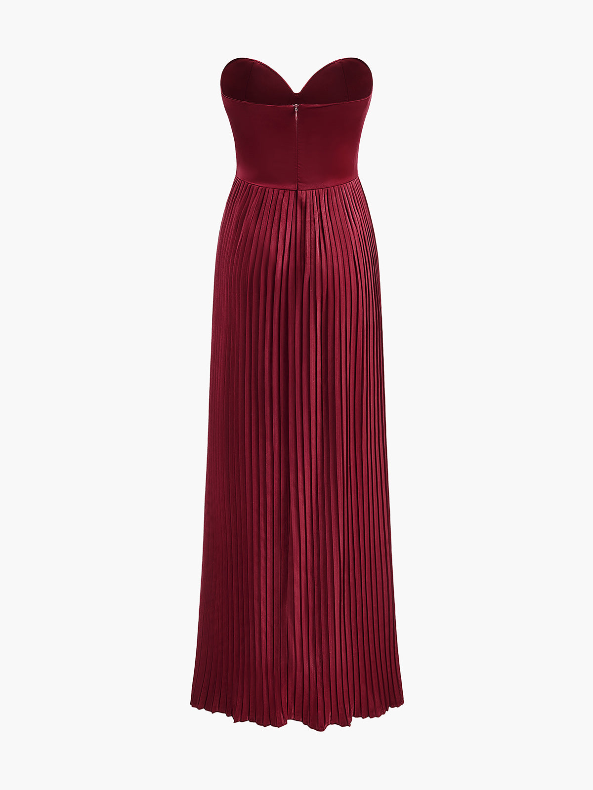 PLEATED SLIM TUBE MAXI DRESS FOR PARTY