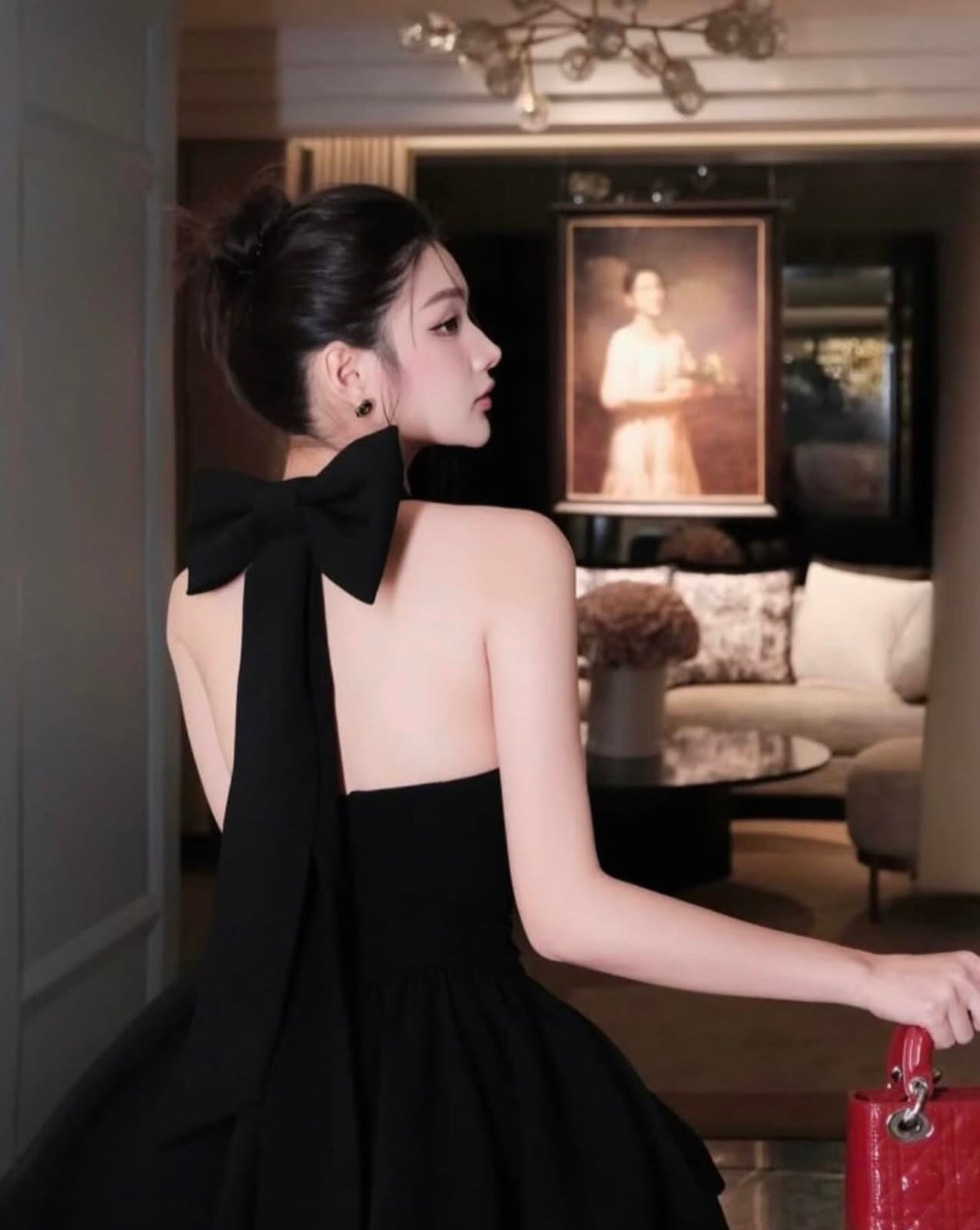 RIZZA HALTER MINI DRESS, SLEEK COCKTAIL PARTY LOOK