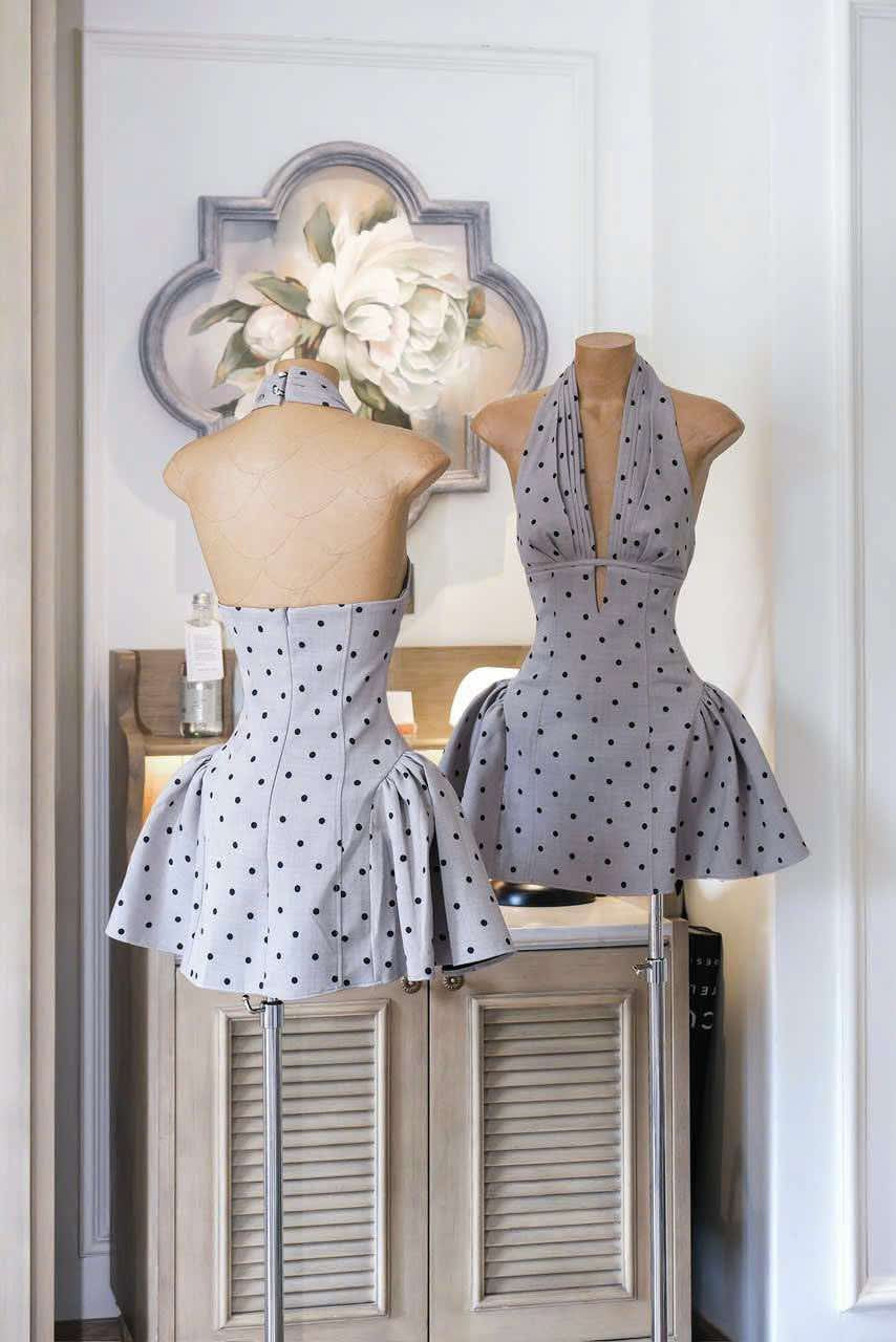 B5207173-5BFF-46A3-82E6-1ED13B8D64B6 TIFFANY PLUNGE DOT MINI DRESS, PARTY NIGHT OUT