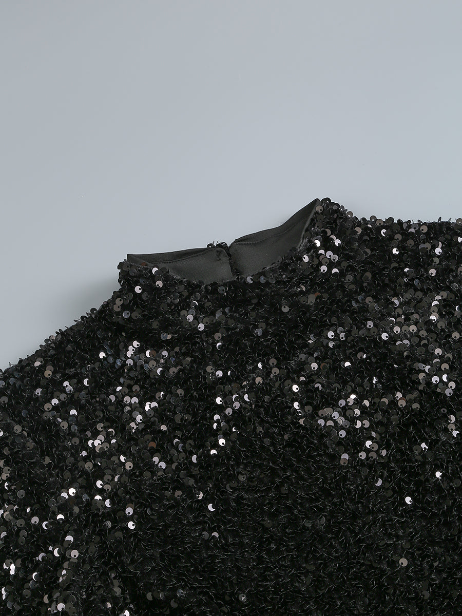 SEQUIN SLIT MAXI DRESS FOR PARTY NIGHTS