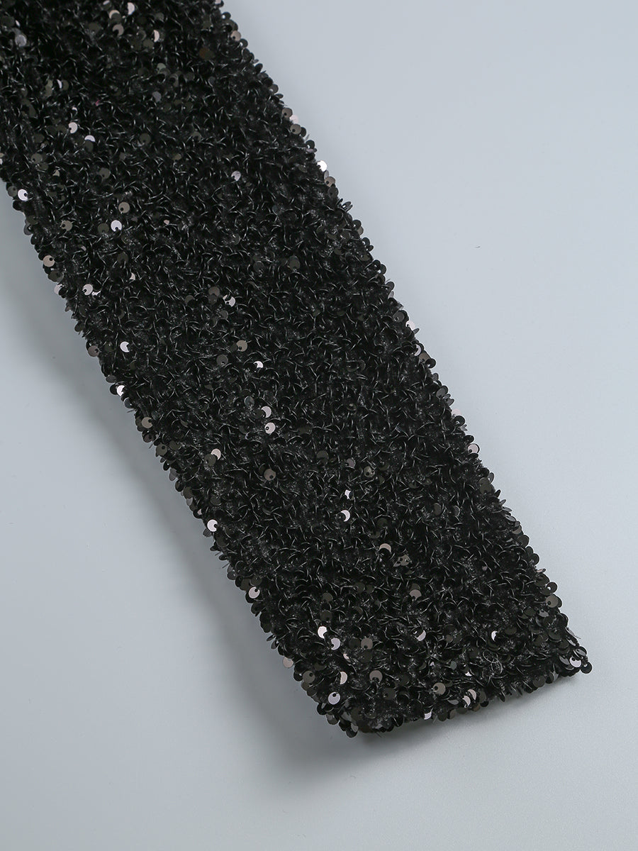 SEQUIN SLIT MAXI DRESS FOR PARTY NIGHTS