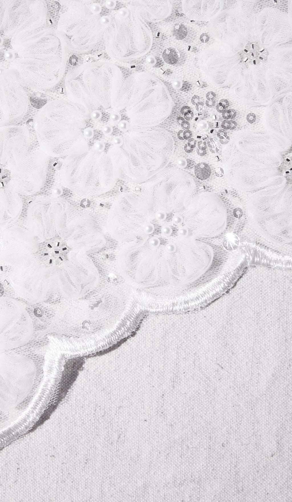 SEQUIN BEADED BANDEAU MINI DRESS FOR PARTY
