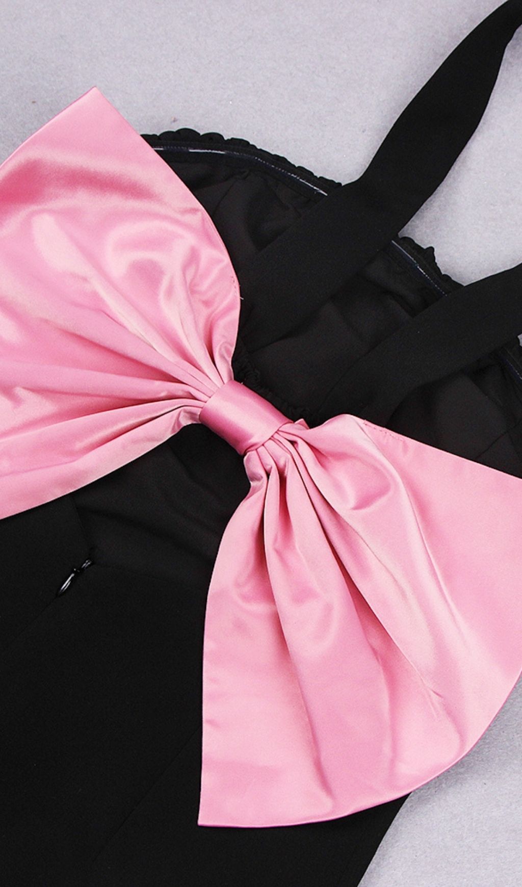 BOW BACK MINI DRESS BLACK COCKTAIL PARTY