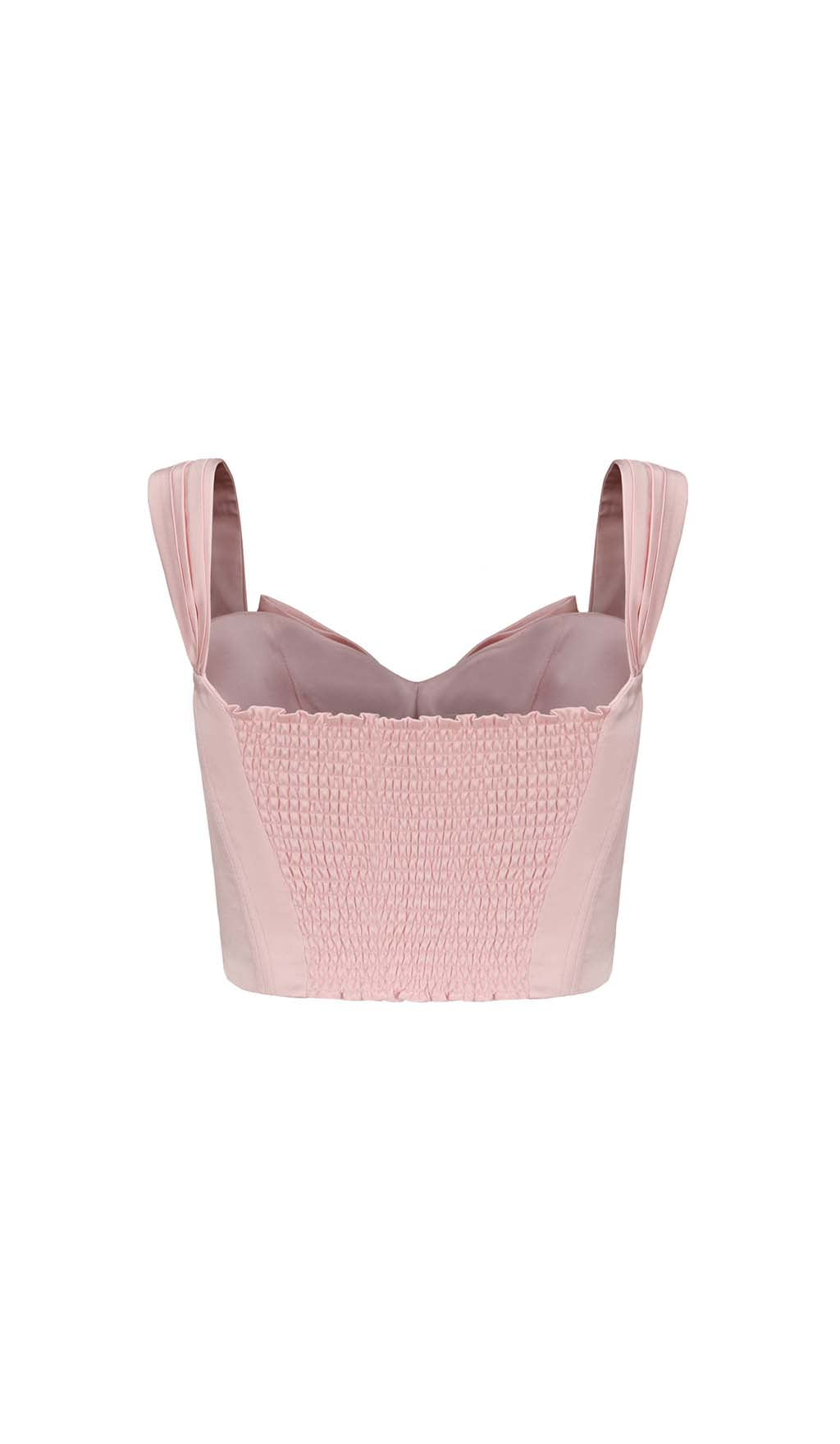 BOW TWO-PIECE SUIT PINK PARTY SET