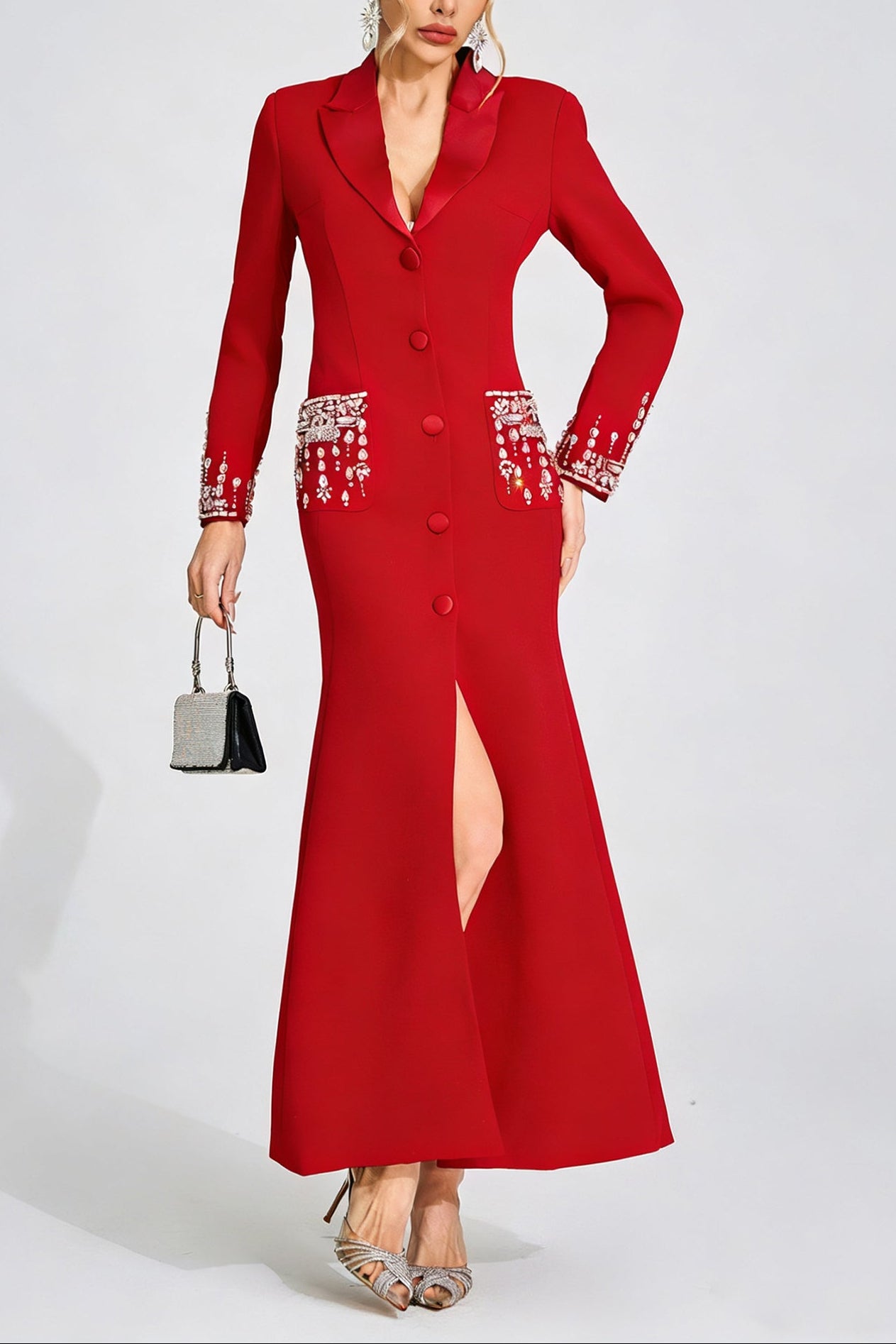 Bace-Jade-red-_3 RED DIAMOND EMBELLISHED MAXI DRESS, A-LINE, WEDDING GUEST