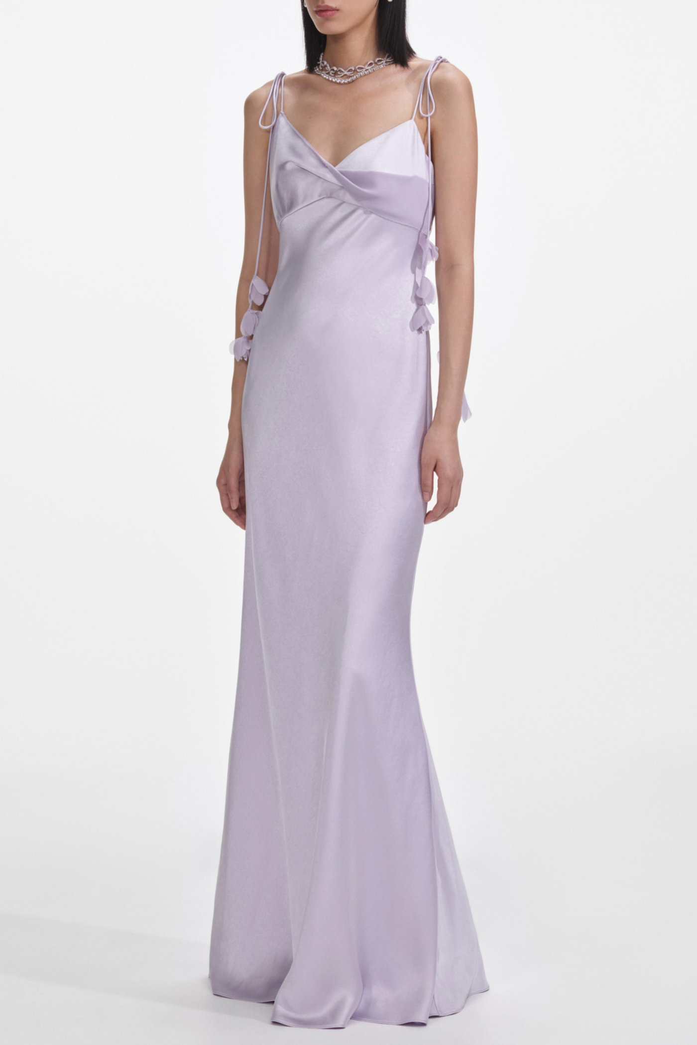 BAHARI FLORAL SATIN MAXI DRESS FOR WEDDING GUEST