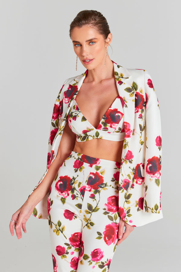BAILEY FLORAL BLAZER SET FOR WEDDING GUEST