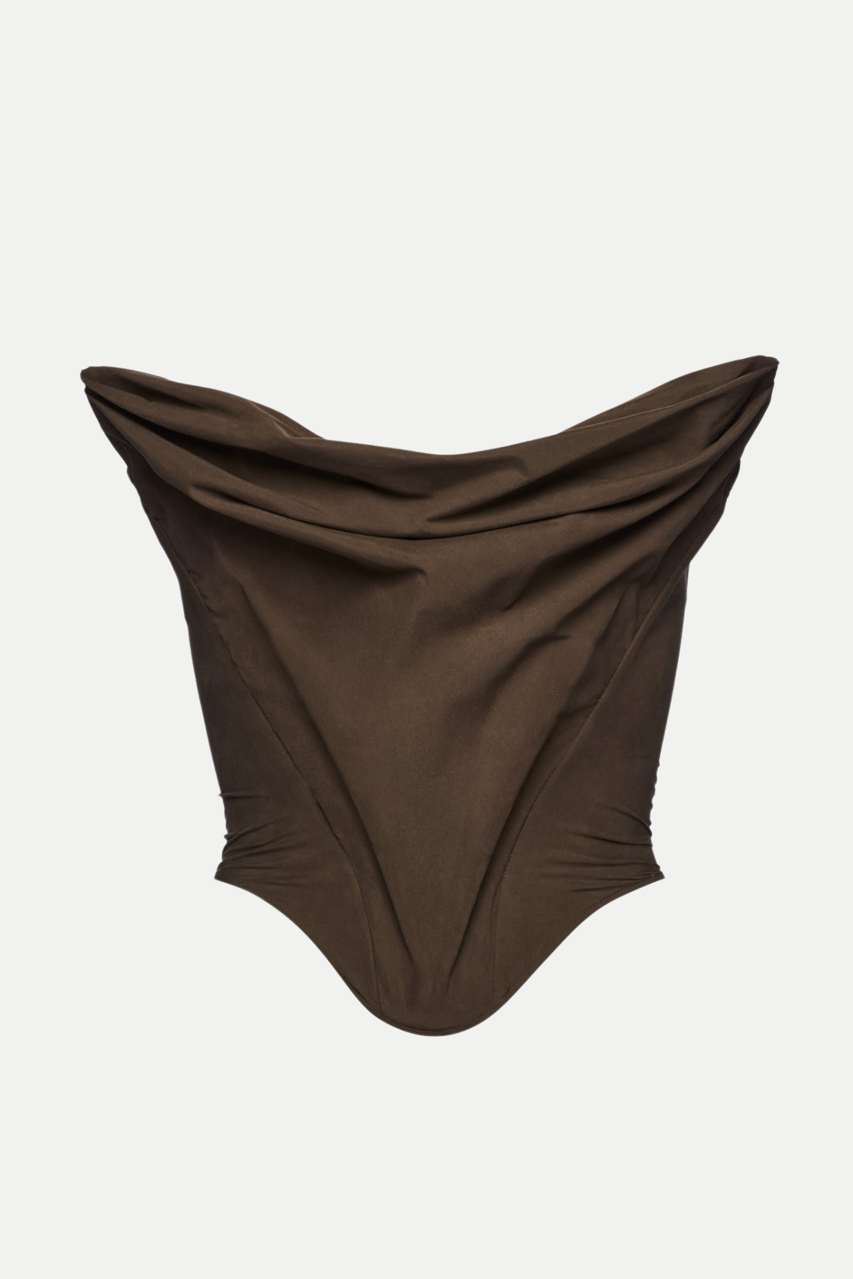 BALIUS DRAPED SATIN CORSET EVENING PARTY TOP