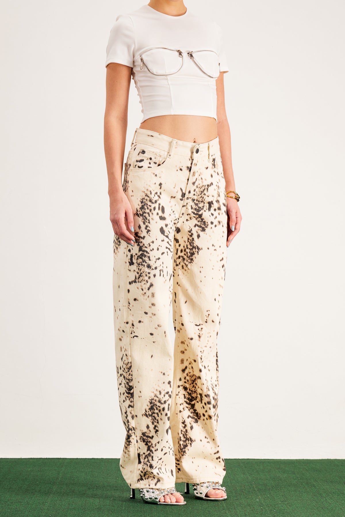 BLEACHED LEOPARD CARGO PANTS - STREETWEAR ESSENTIAL
