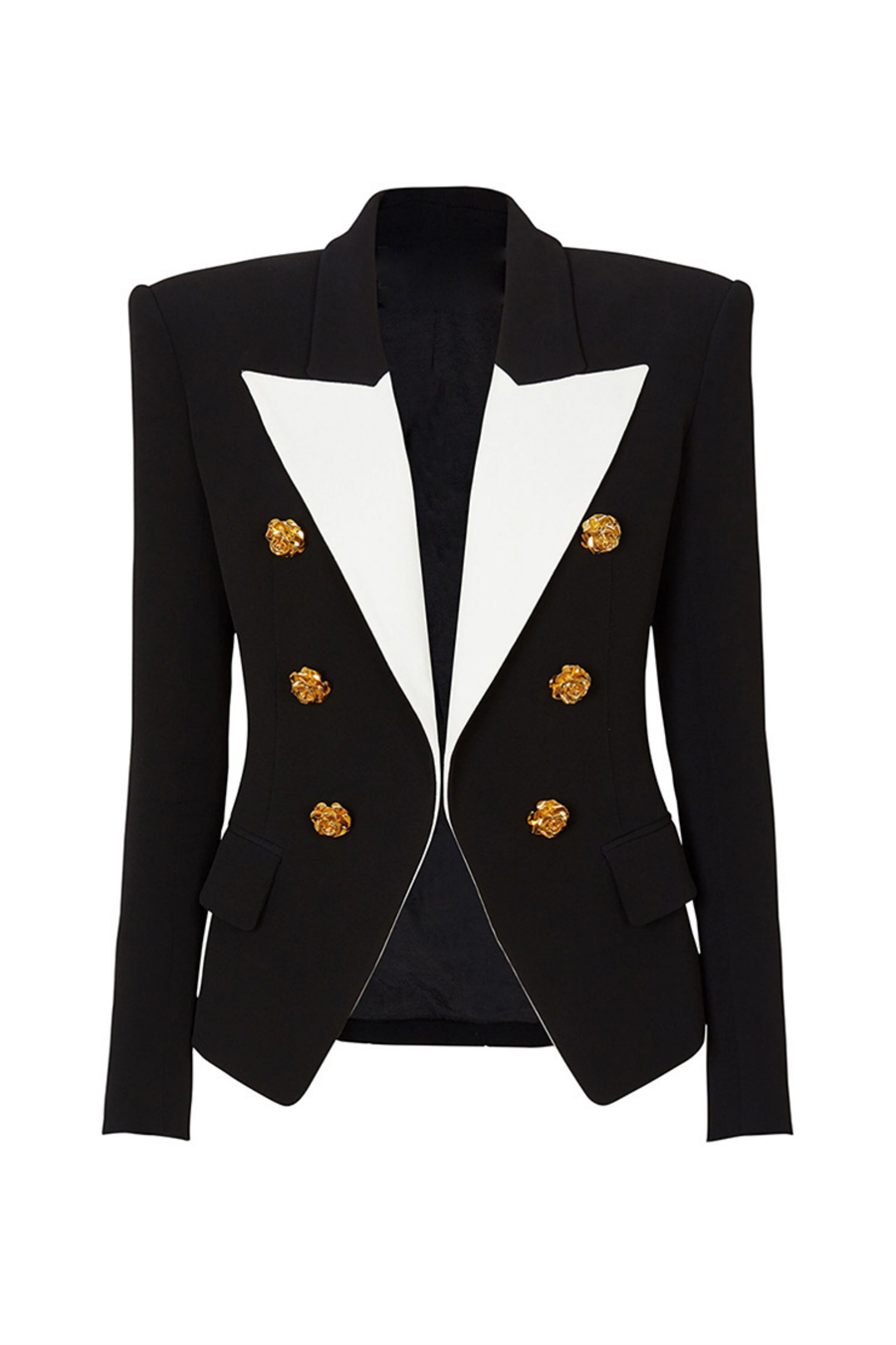 BELEN ROSES BUTTON BLAZER, EMBELLISHED OFFICE WEAR