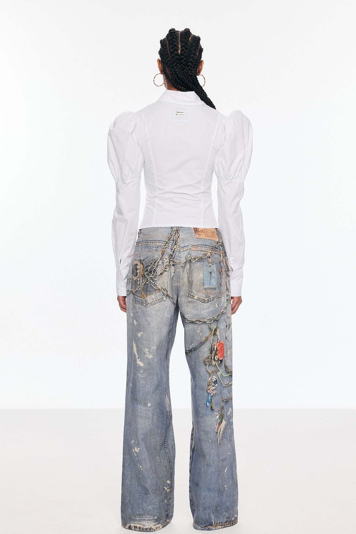 PRIMA PRINT BARREL JEANS - CASUAL WIDE STREET STYLE