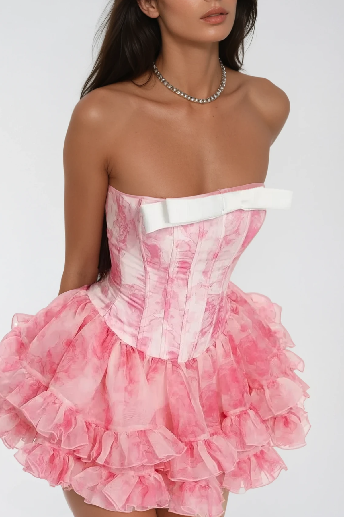 BesnikCorsetRuffleMiniDress_1 BESNIK CORSET RUFFLE MINI DRESS FOR PARTY