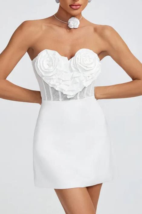 BetsyStraplessSweetheartMiniDress BETSY SWEETHEART STRAPLESS MINI COCKTAIL DRESS