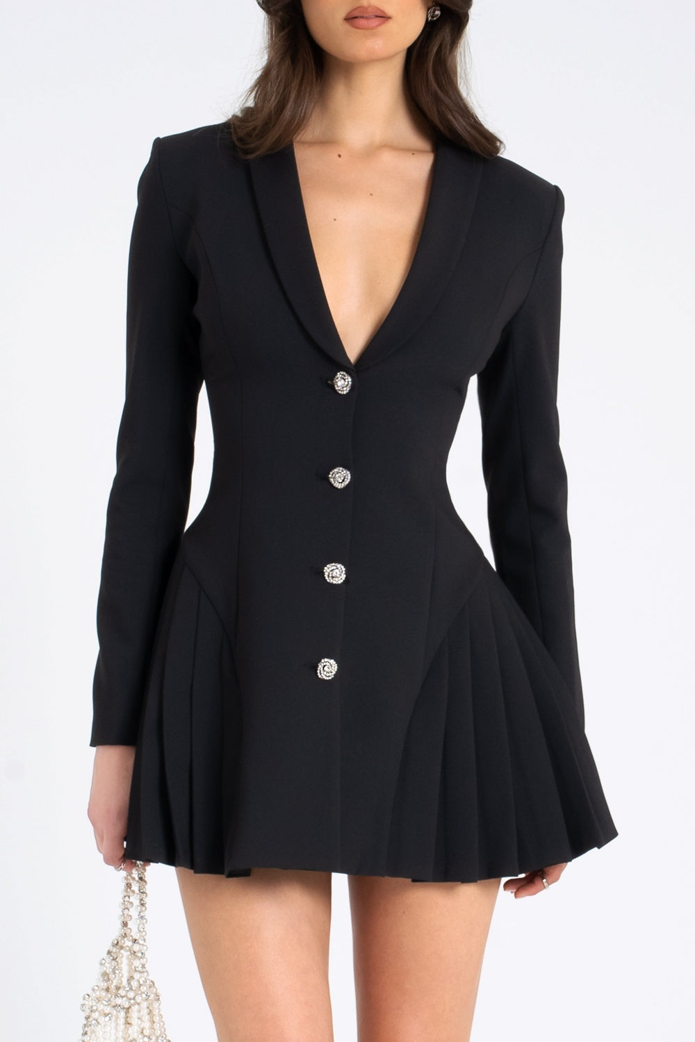 BeulahPleateBlazerMiniDress-Black3 BEULAH PLEATED BLAZER MINI DRESS BLACK