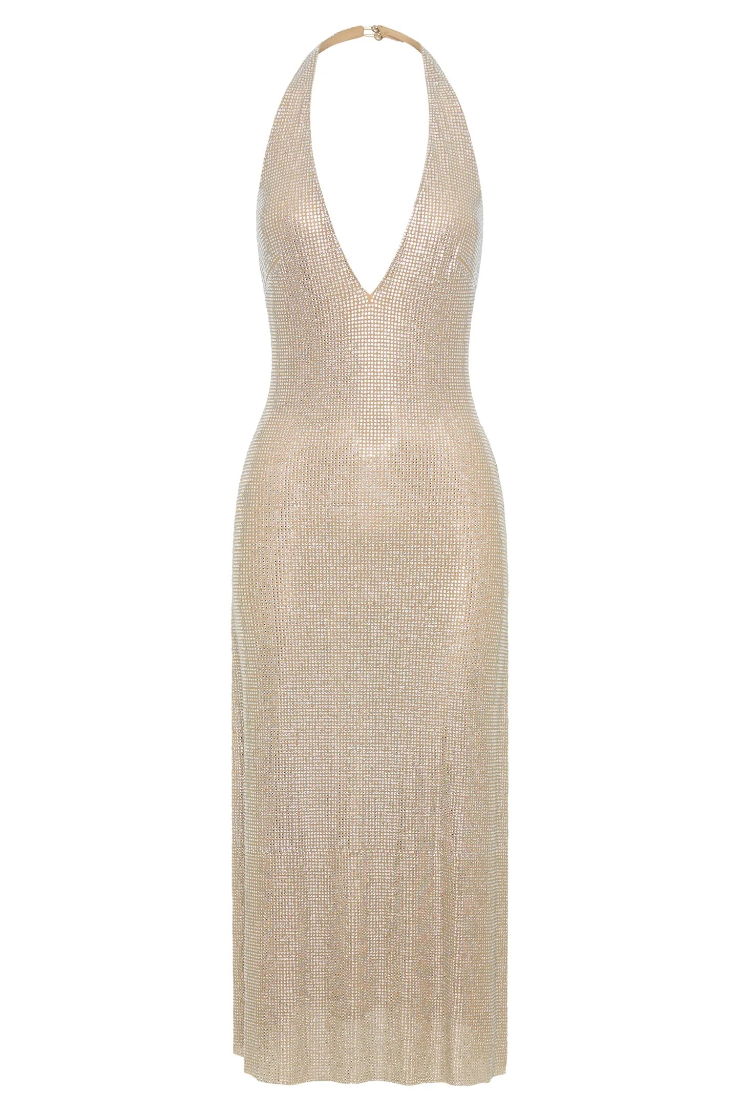 DAZZLING HALTER MIDI DRESS, COCKTAIL PARTY