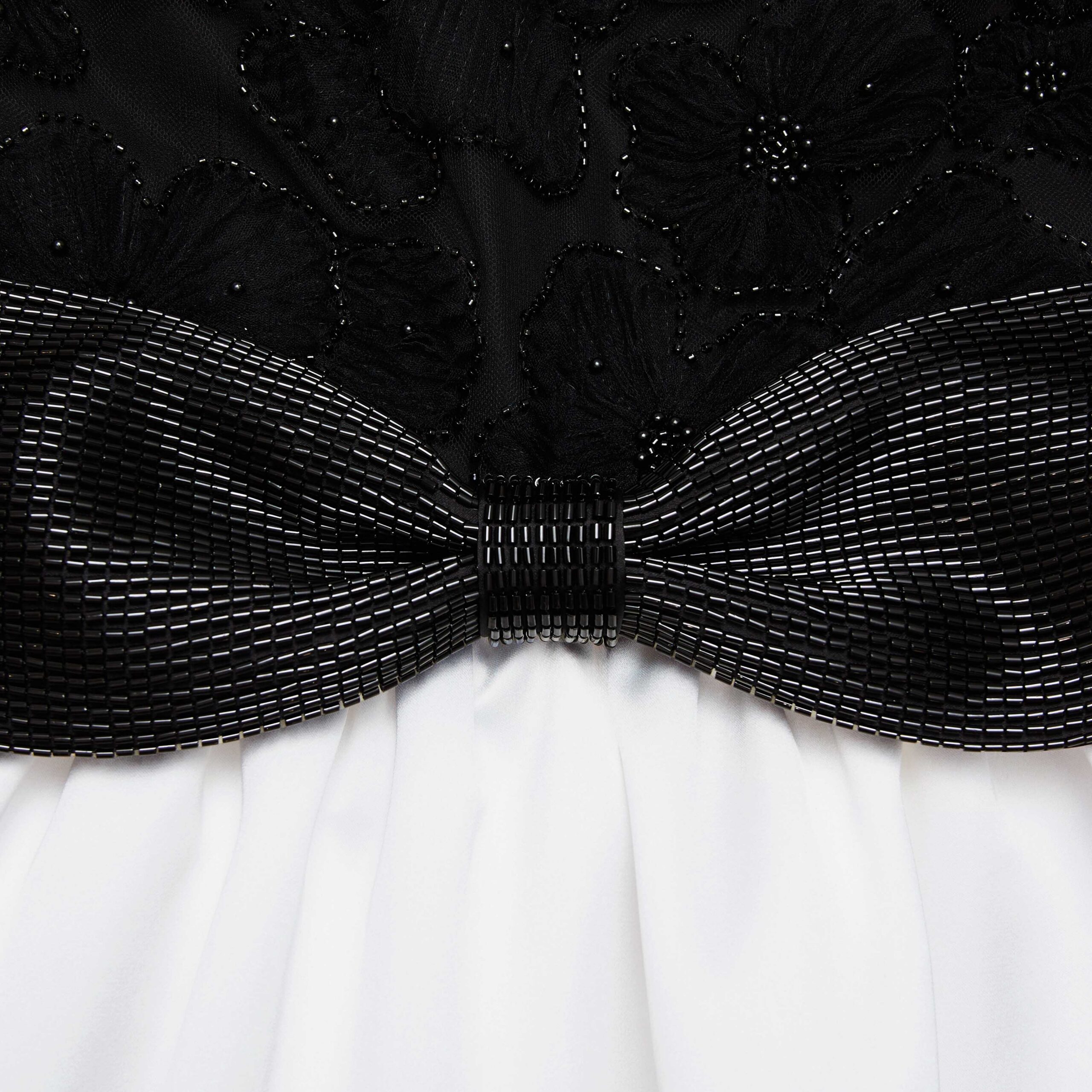 BLACK & WHITE TULLE MINI DRESS FOR PARTY