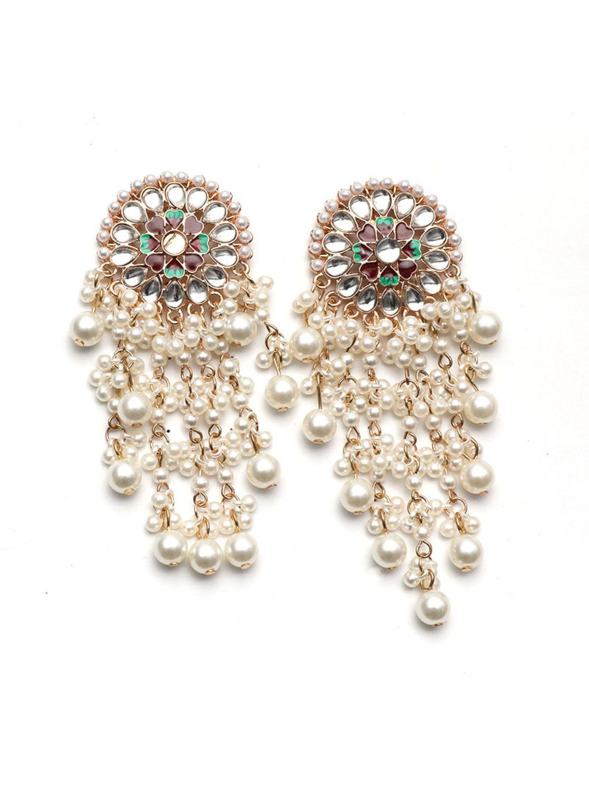 BRIONI PEARL FRINGE DROP EARRINGS FOR EVENTS