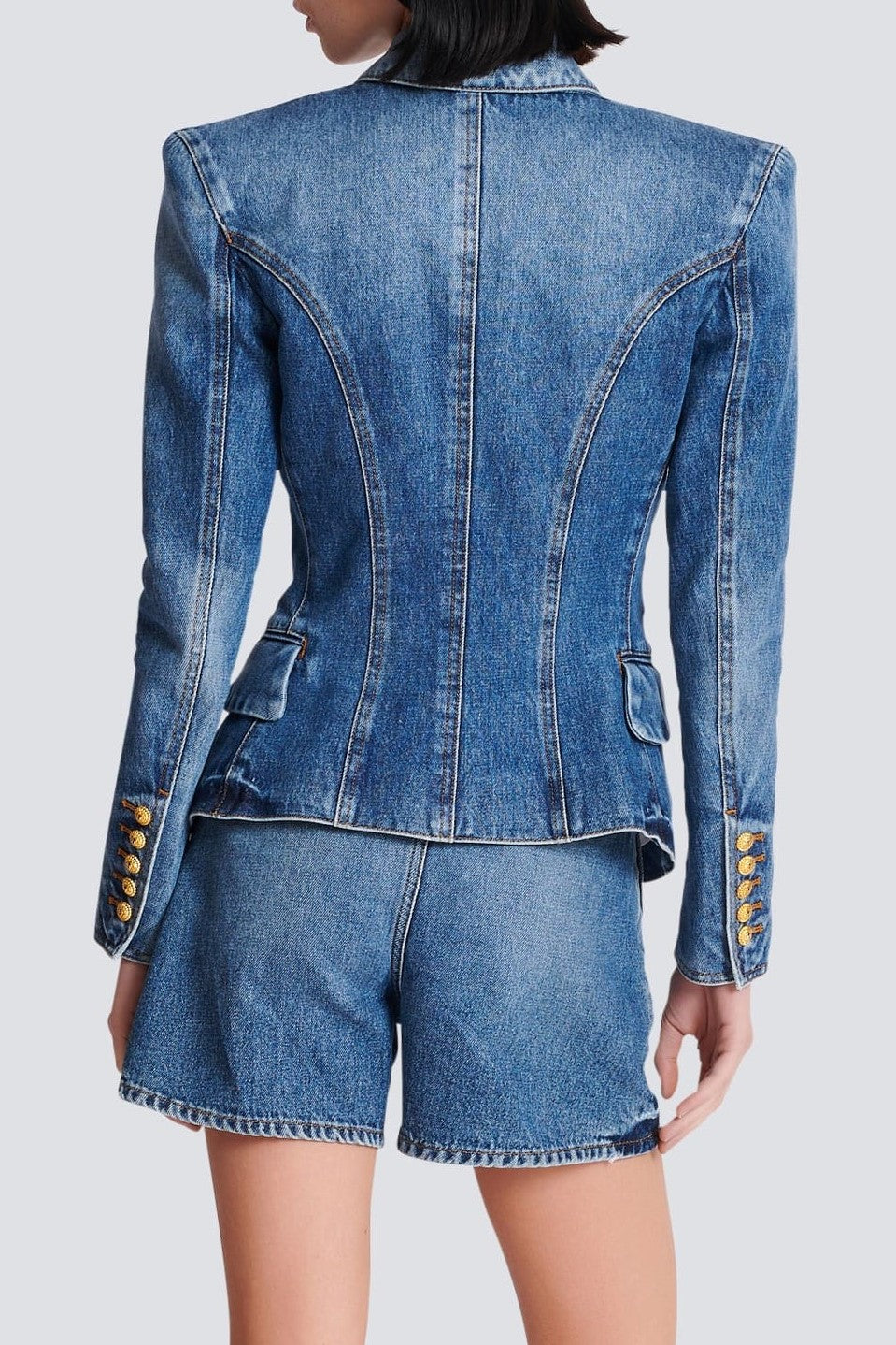BRITTIA BUTTON DENIM JACKET, CASUAL OVERSIZED STREETWEAR