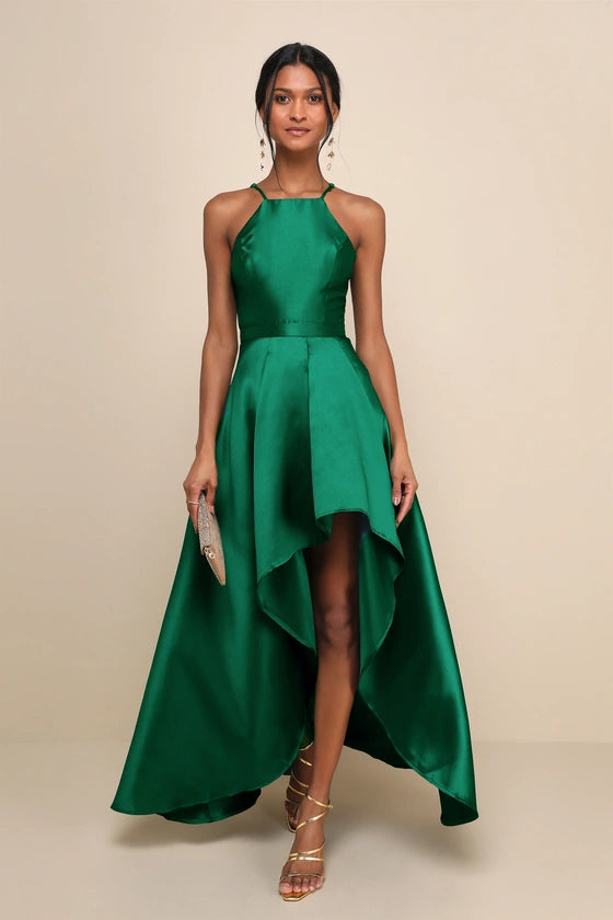 BroadwayShowEmeraldGreenHigh-LowGown EMERALD GREEN HIGH-LOW GOWN, BROADWAY STYLE