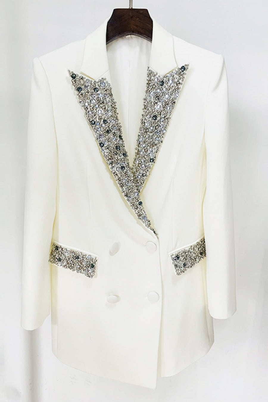 DIAMANTE EMBELLISHED BLAZER DRESS FOR EVENING