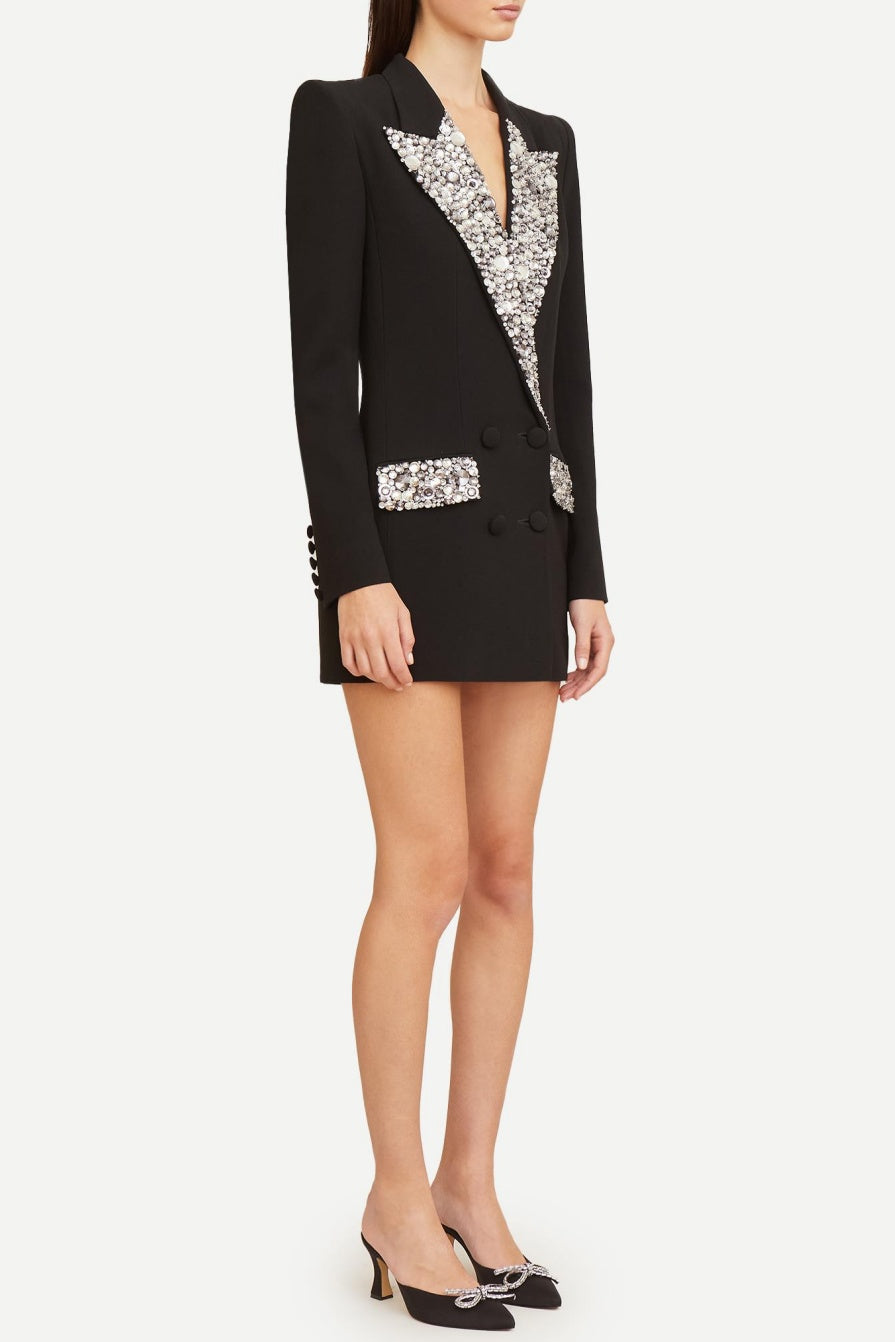 DIAMANTE EMBELLISHED BLAZER DRESS FOR EVENING