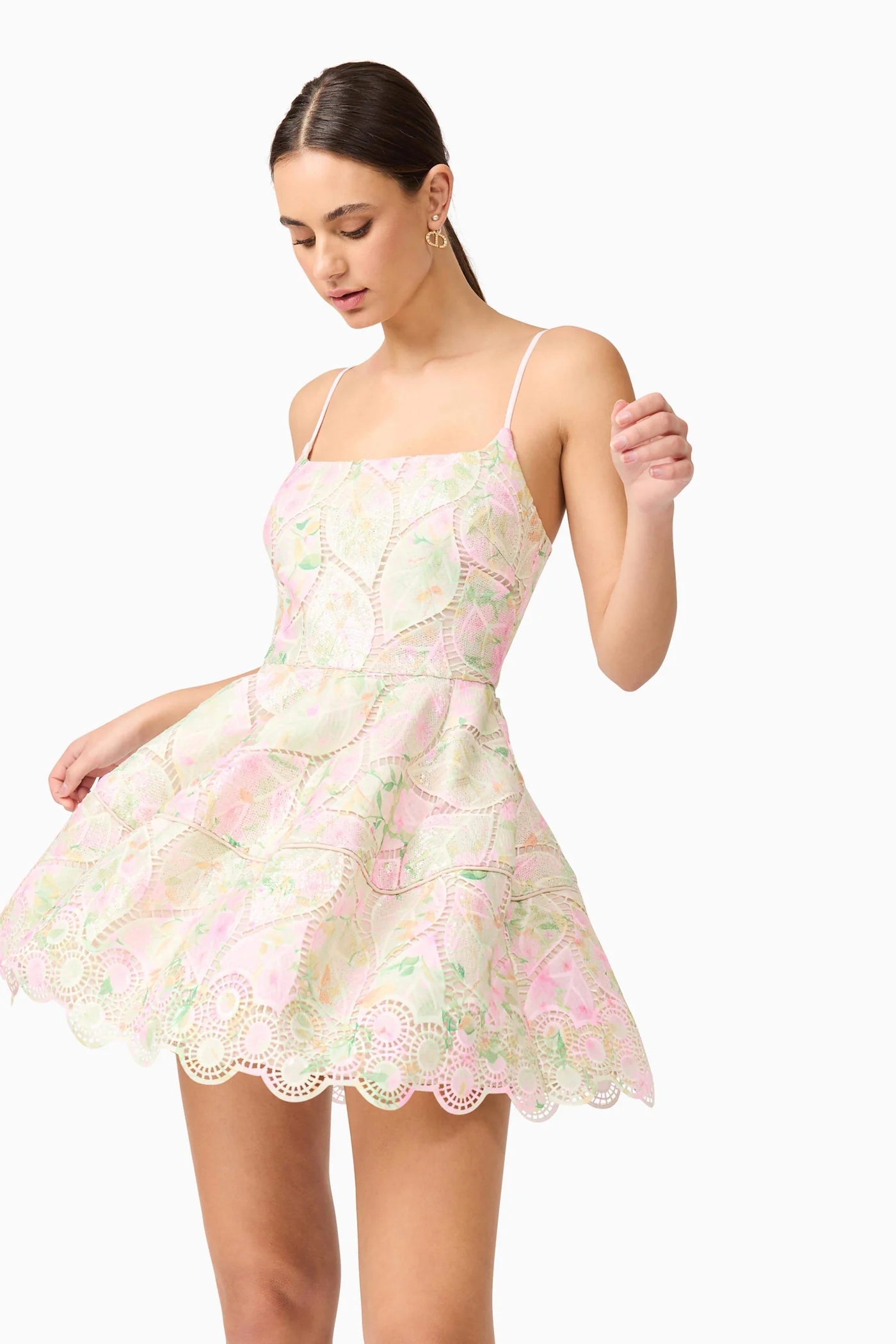 KAREN FLORAL MINI DRESS MULTICOLOR PARTY