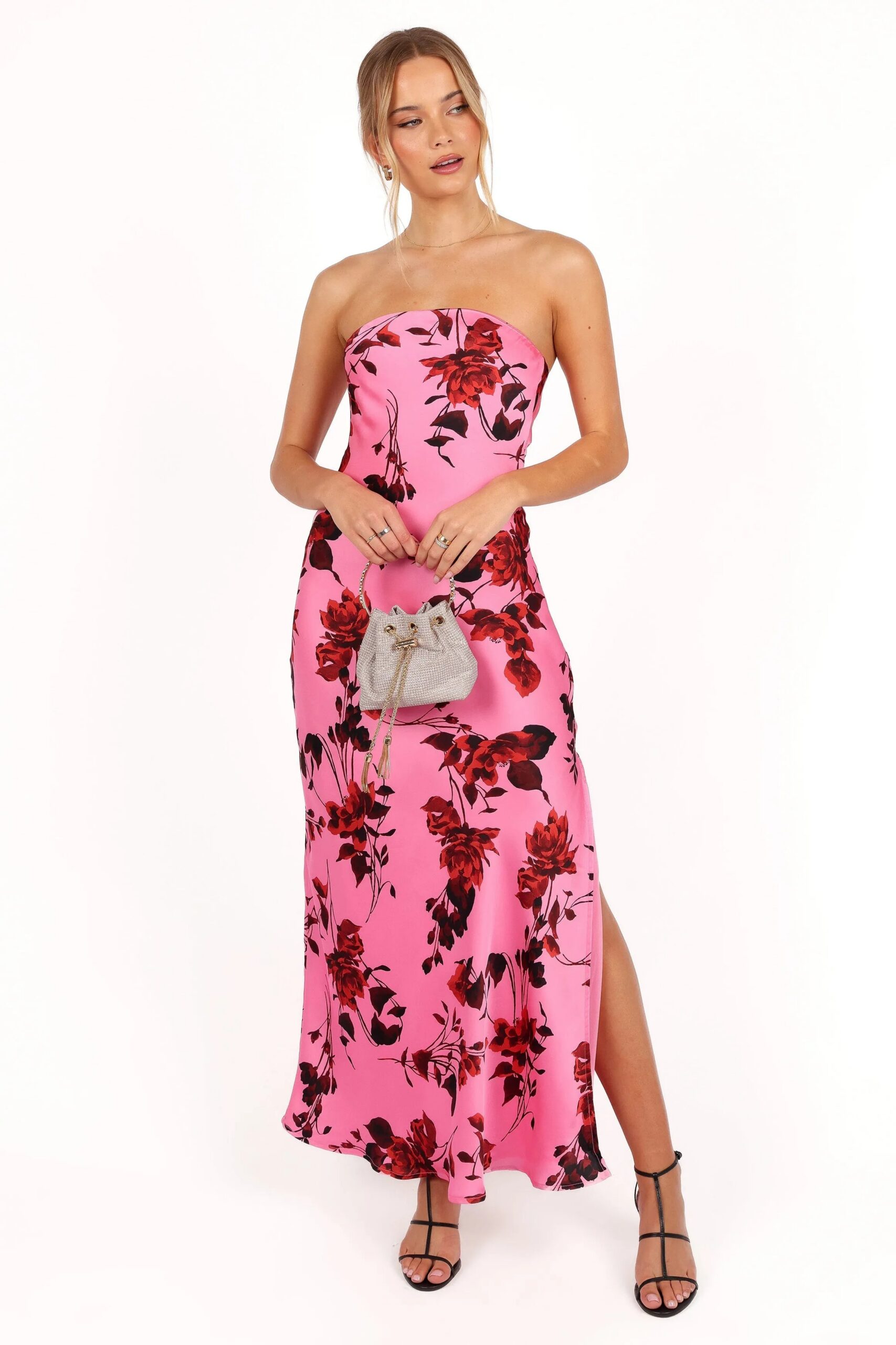 BRYDEN STRAPLESS MAXI ROSE PINK FORMAL GOWN