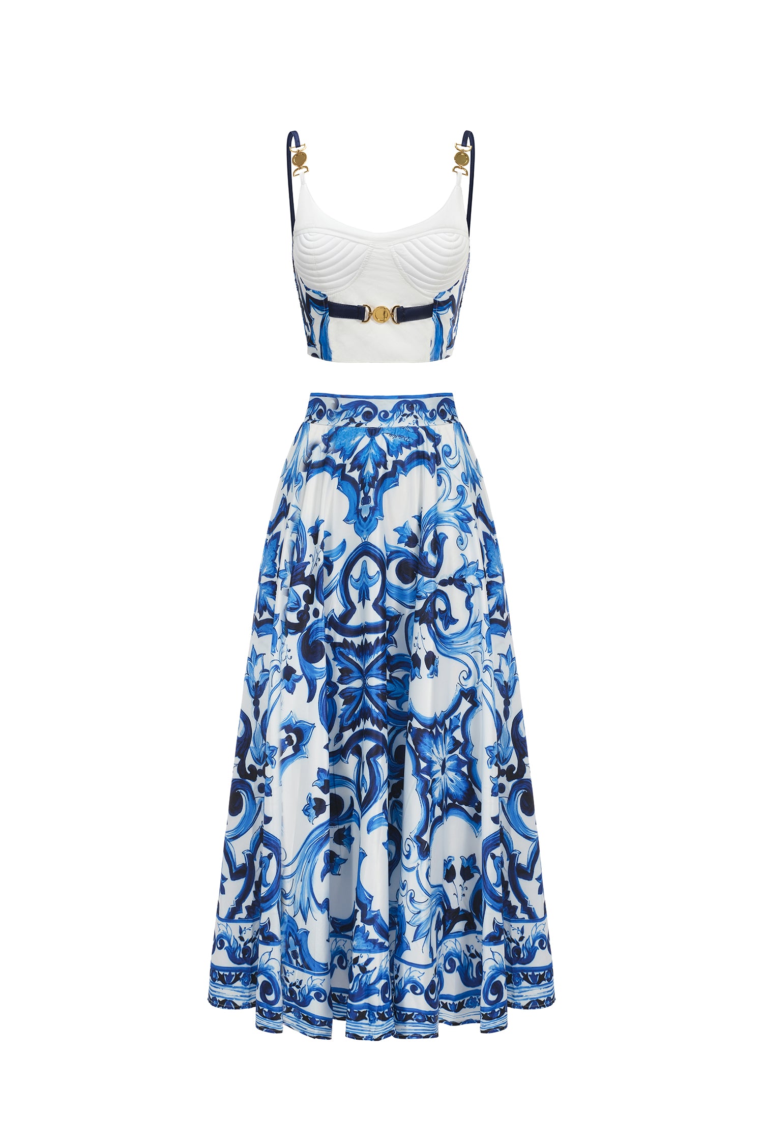 KAONA HALTER FLORAL TWO-PIECE SET