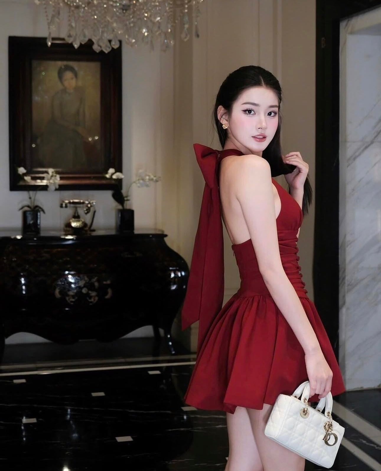 RIZZA HALTER MINI DRESS, SLEEK COCKTAIL PARTY LOOK
