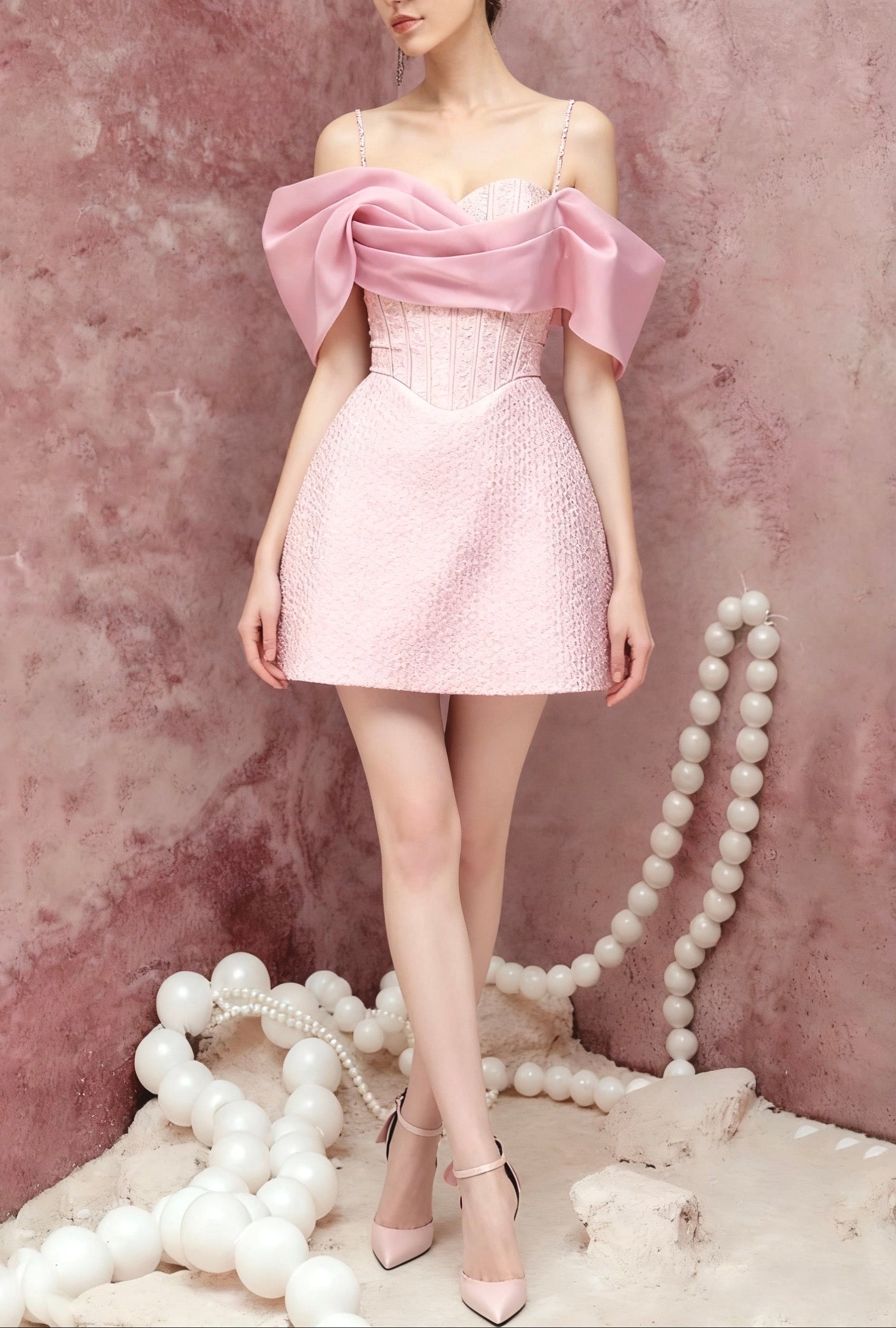 SEXY PINK CORSET MINI DRESS FOR NIGHT OUT