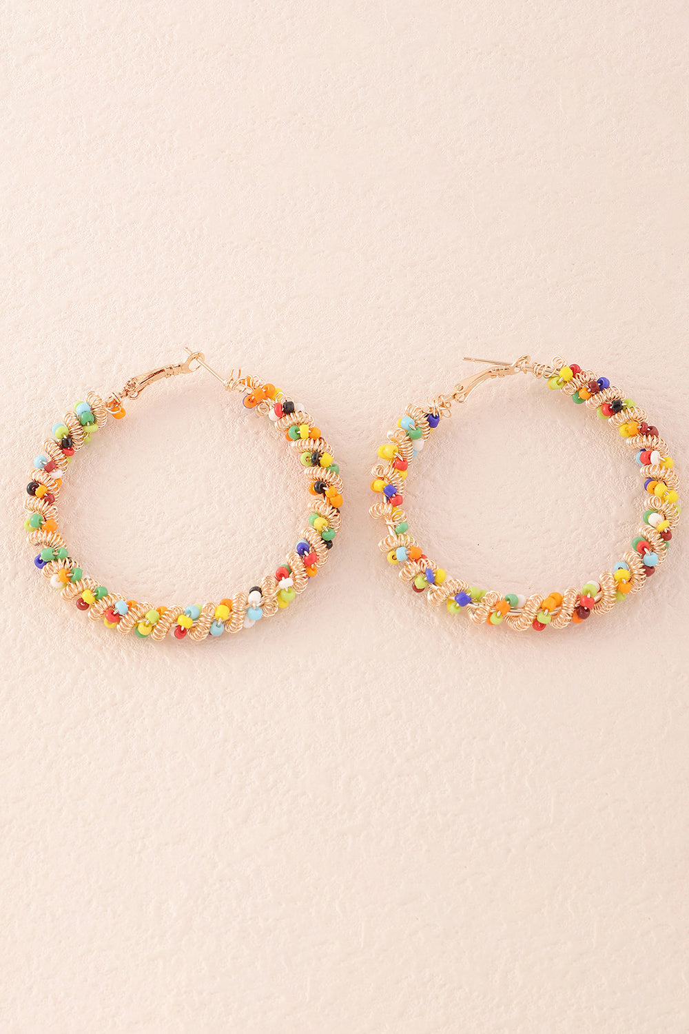COLORFUL BOHO HOOP EARRINGS FOR PARTY STYLE