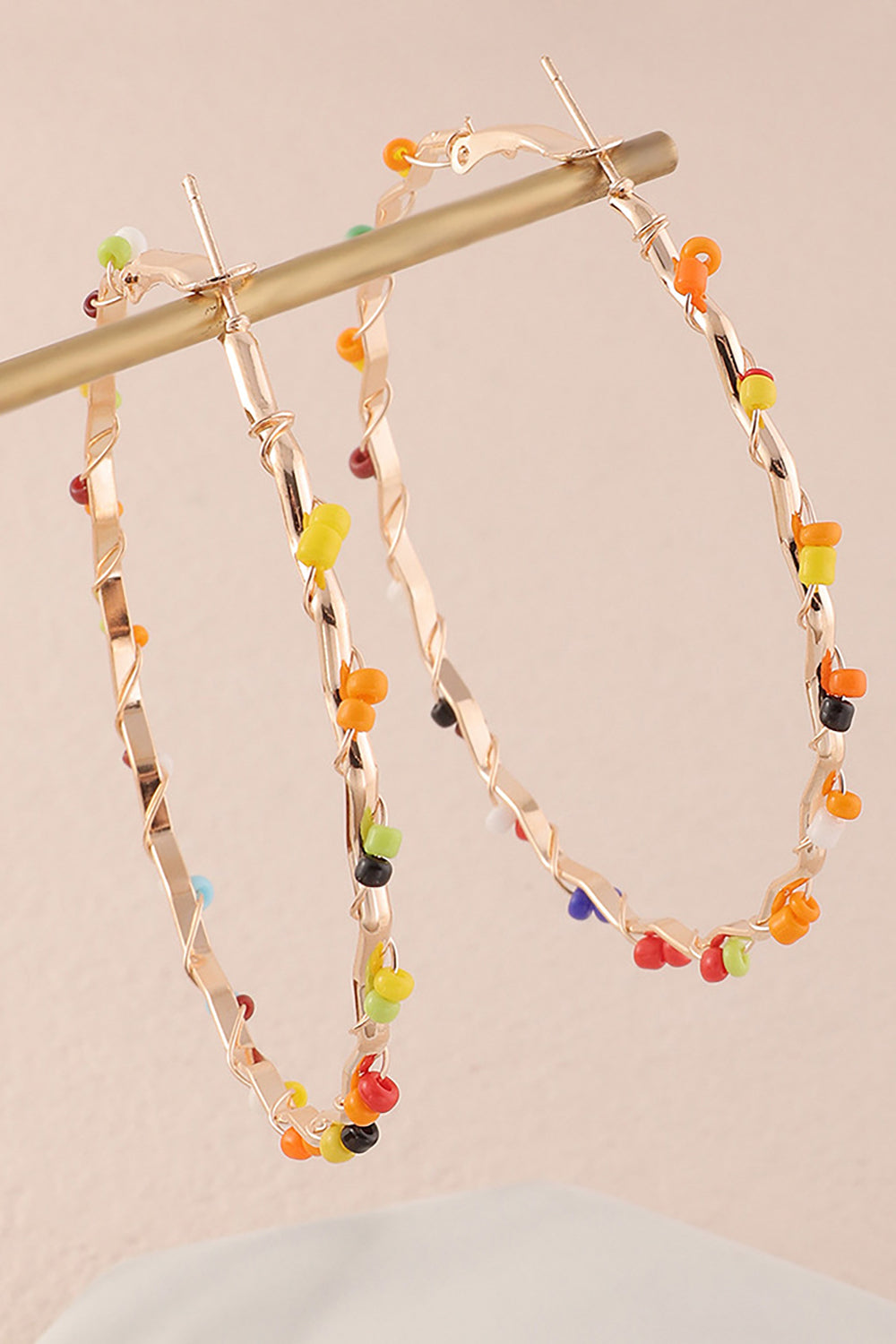 COLORFUL BOHO HOOP EARRINGS FOR PARTY STYLE