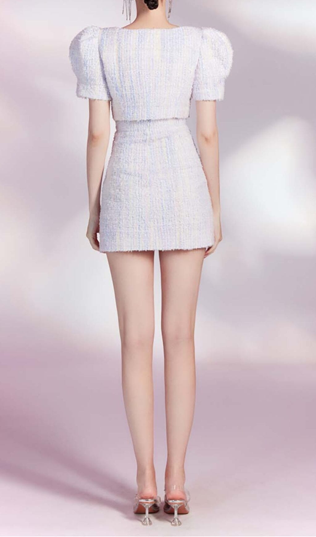 CRYSTAL EMBELLISHED LILAC TWO PIECE SET FOR PARTIES
