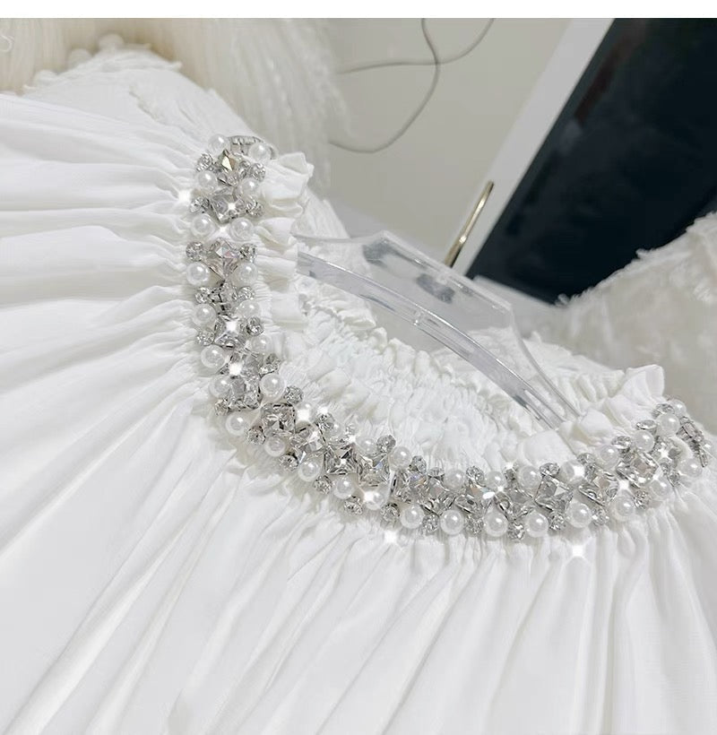 CYSTAL-NECK-PUFF-SLEEVE-MINI-DRESS-7 CRYSTAL NECK PUFF SLEEVE MINI DRESS FOR EVENING
